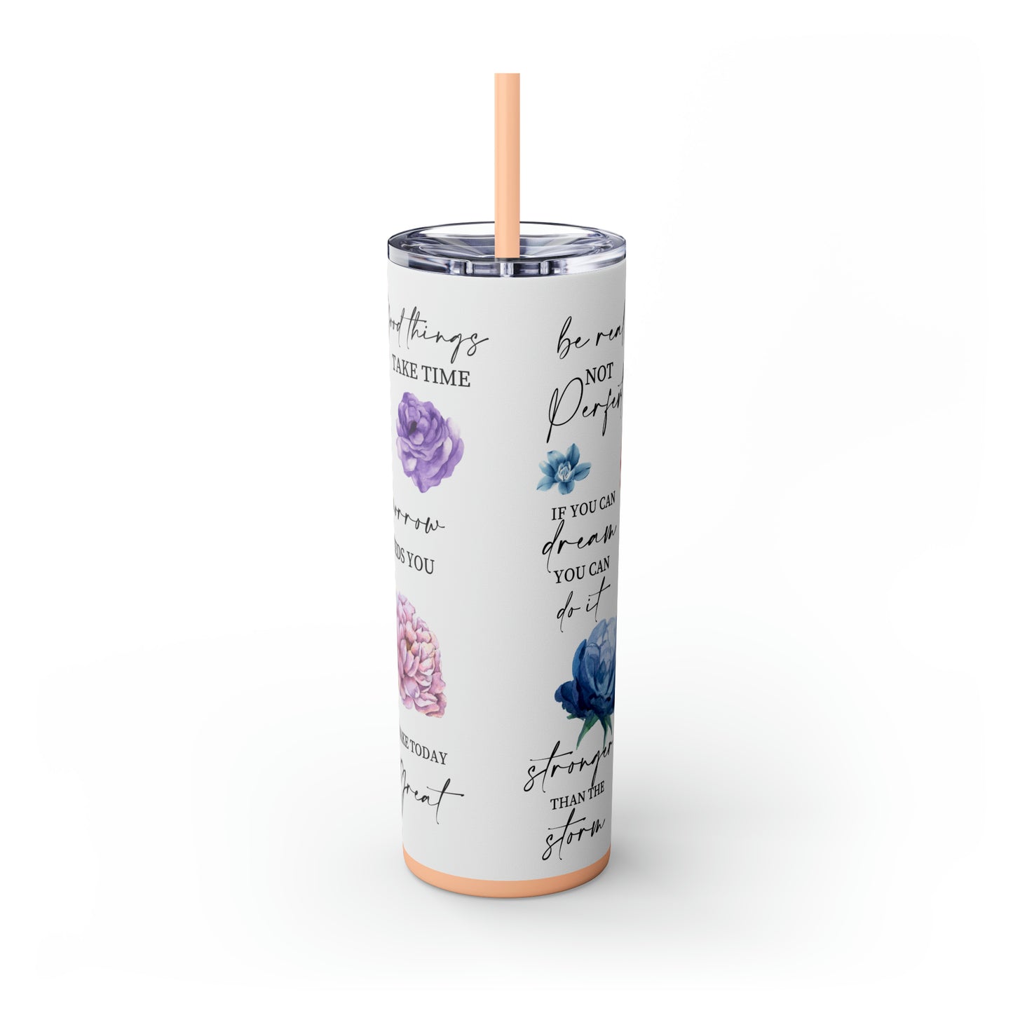 Choose to be happy! Skinny Tumbler, 20oz