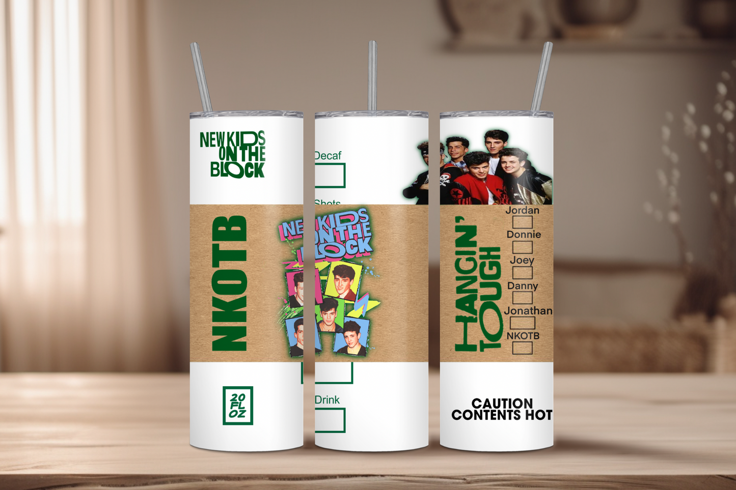 NKOTB New Kids on The Block 90's Skinny Tumbler, 20oz