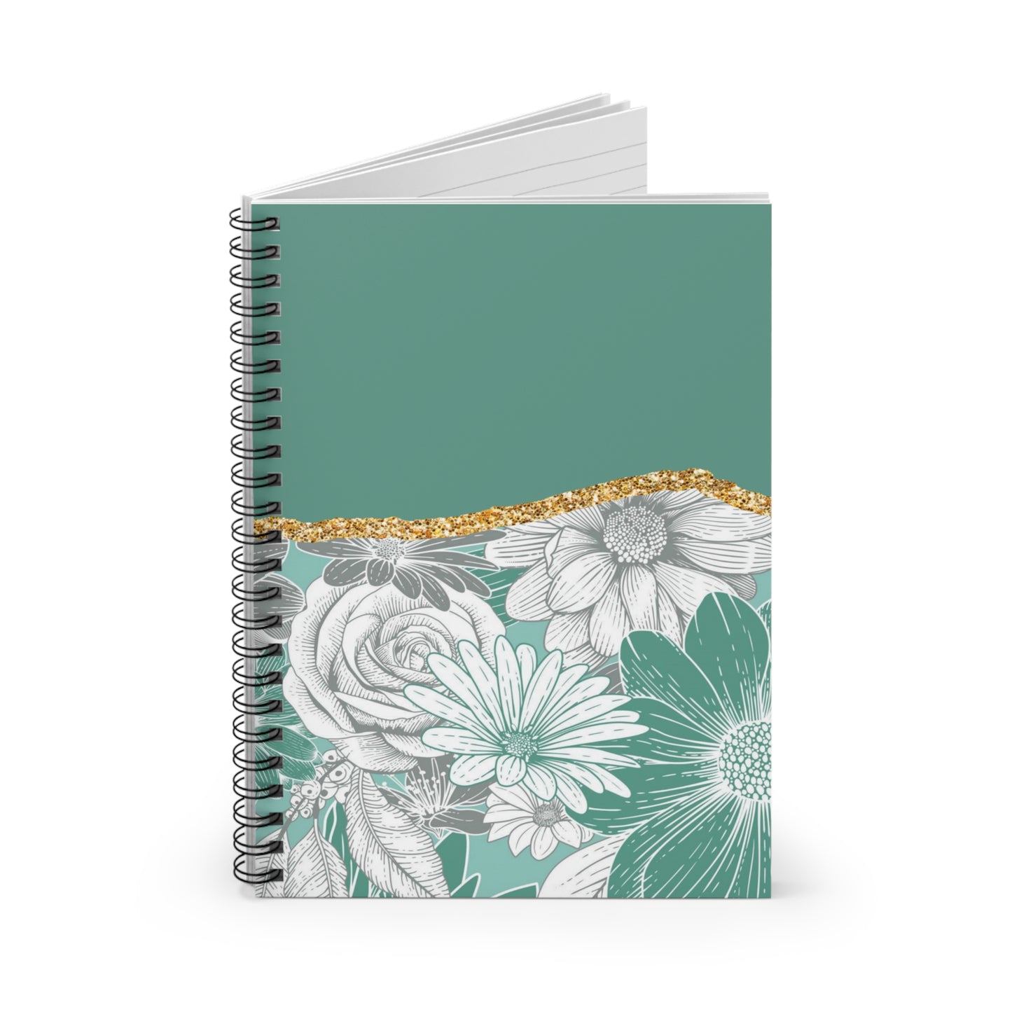 Gorgeous, floral journal or Notebook. minimalist, Notes Spiral Notebook - Ruled Line