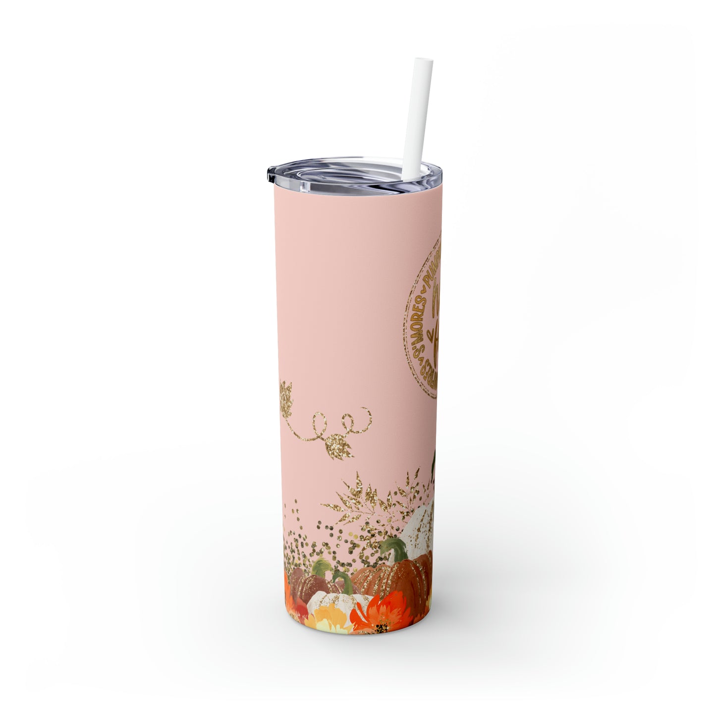 Hello Fall Skinny Tumbler with Straw, 20oz