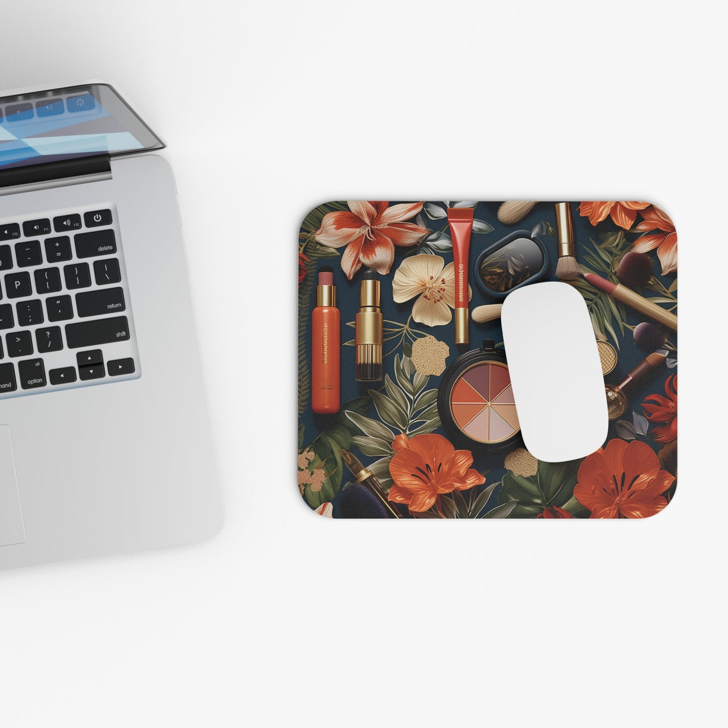 Makeup Lovers Floral Mouse Pad (Rectangle)