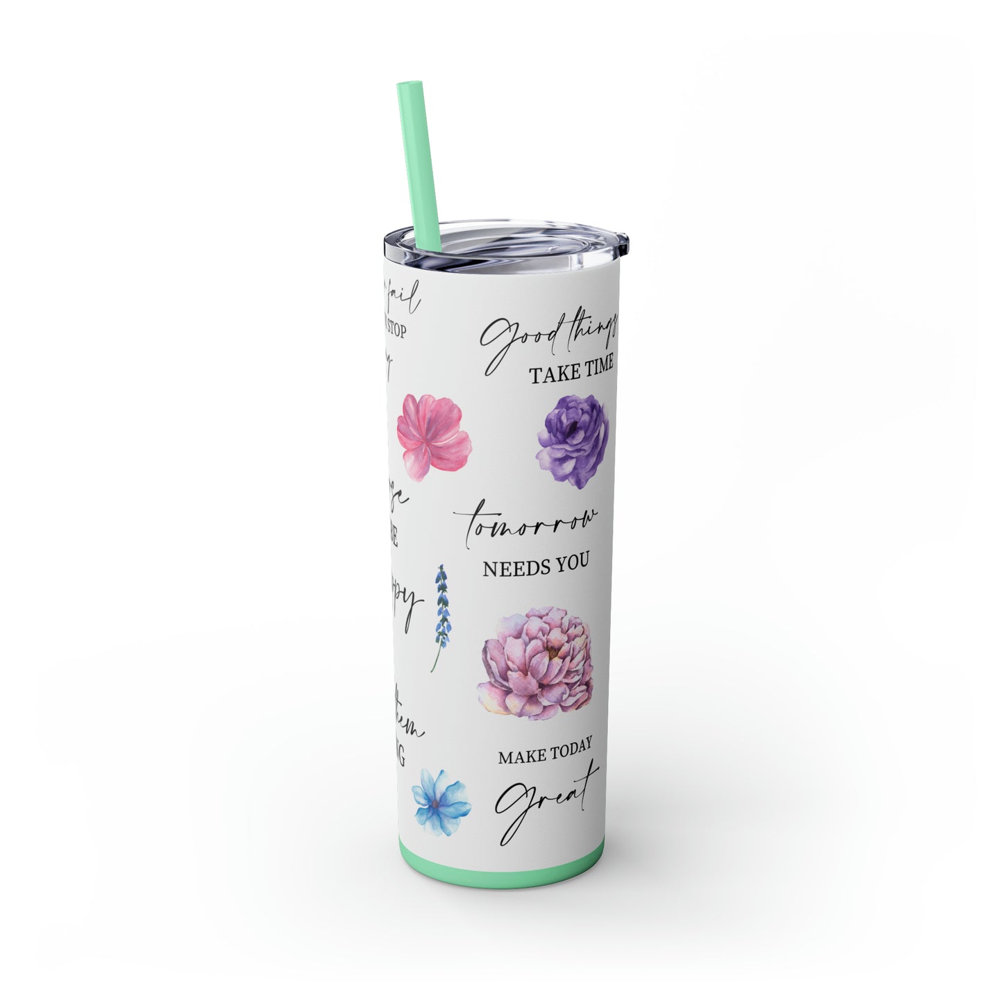 Choose to be happy! Skinny Tumbler, 20oz