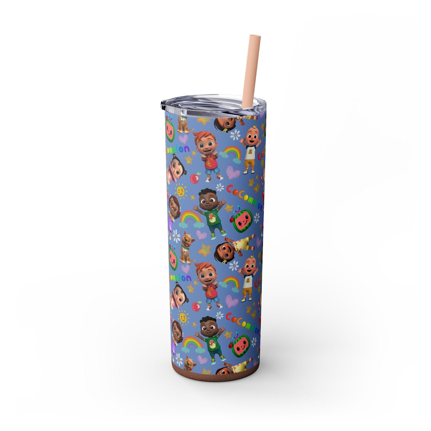 Coco Melon Skinny Tumbler with Straw, 20oz