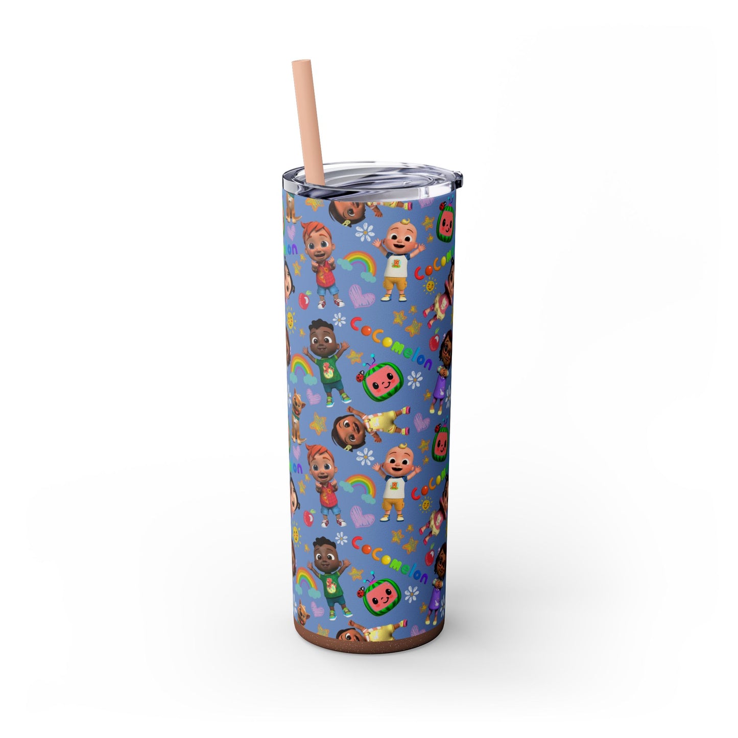 Coco Melon Skinny Tumbler with Straw, 20oz