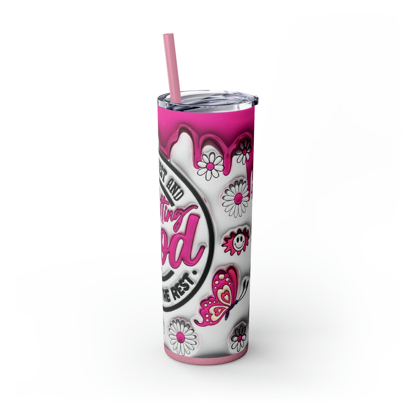 Doing my best and letting God do the rest, Skinny Tumbler, 20oz