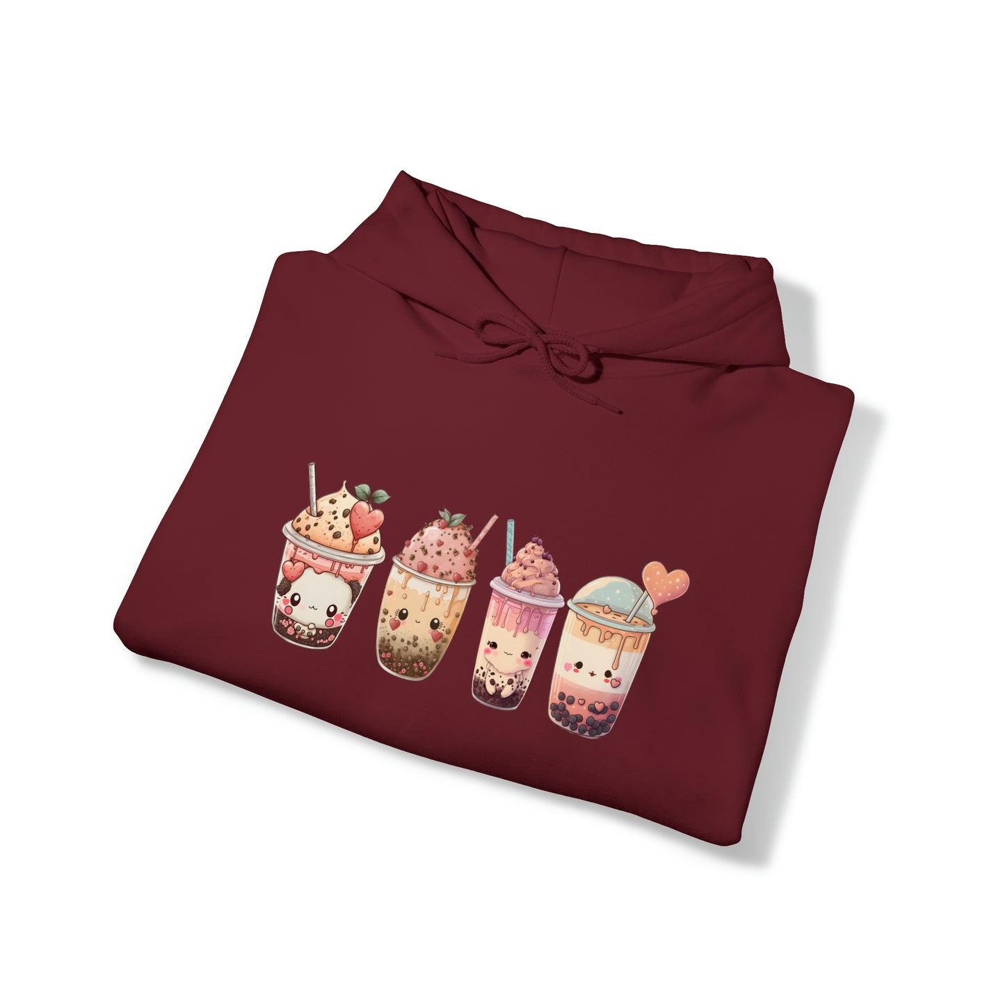 Kawaii Lovers' BubbleTea Unisex Hoodie - Comfortable & Fashionable Sweatshirt in Multiple Colors