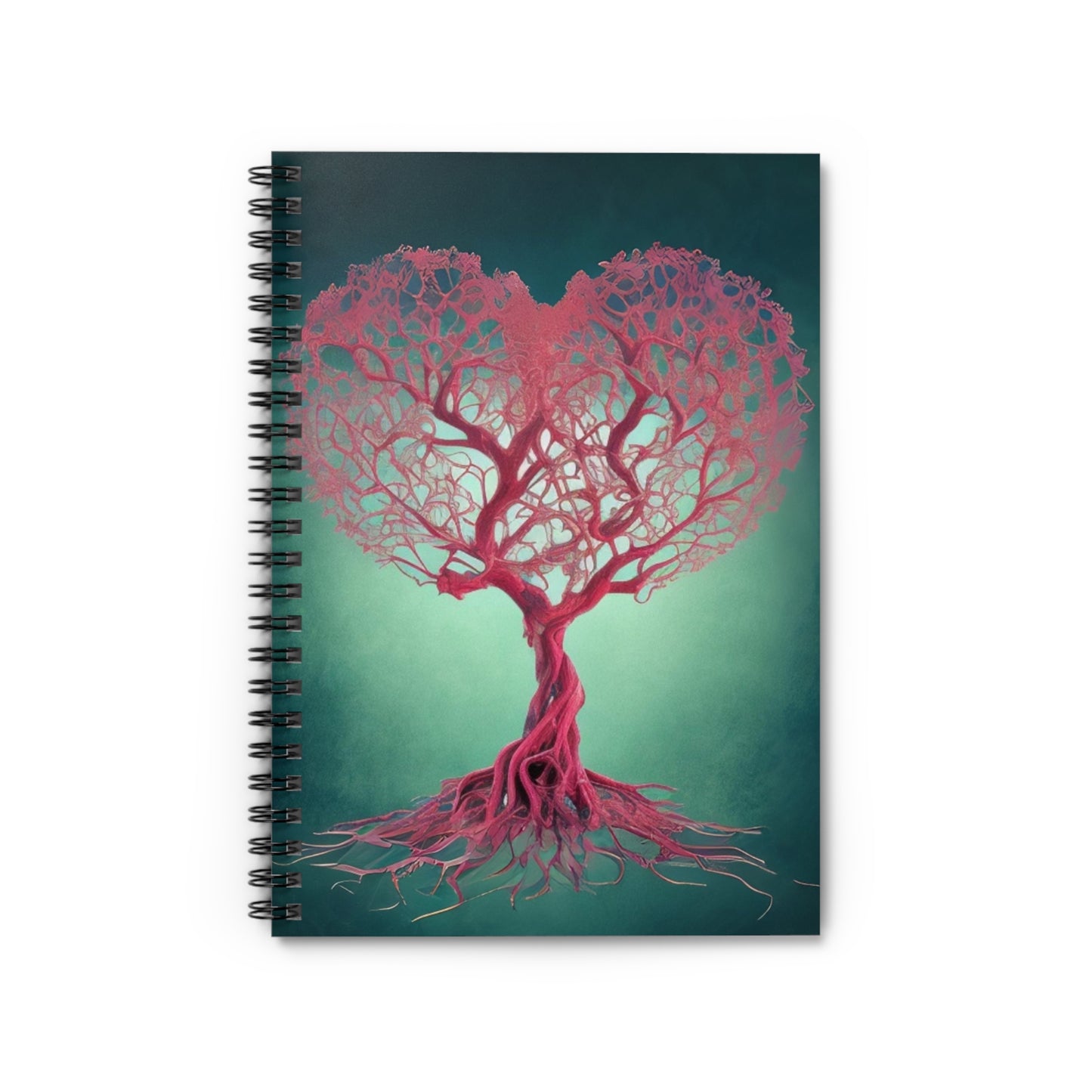 Tree of Hearts A Pink Spiral Notebook