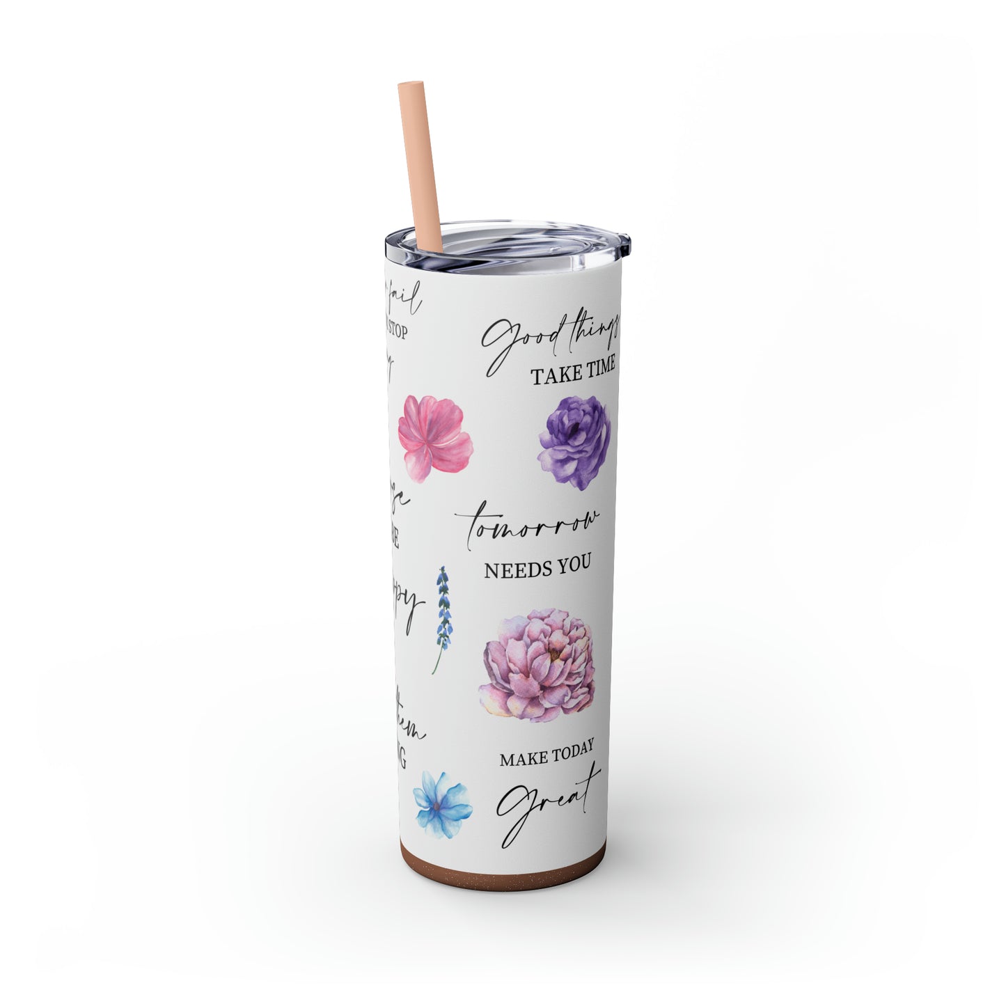 Choose to be happy! Skinny Tumbler, 20oz