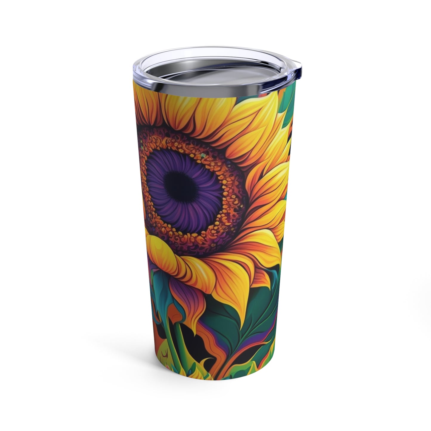 Colorful, Floral, Sunflower Insulated Tumbler 20oz