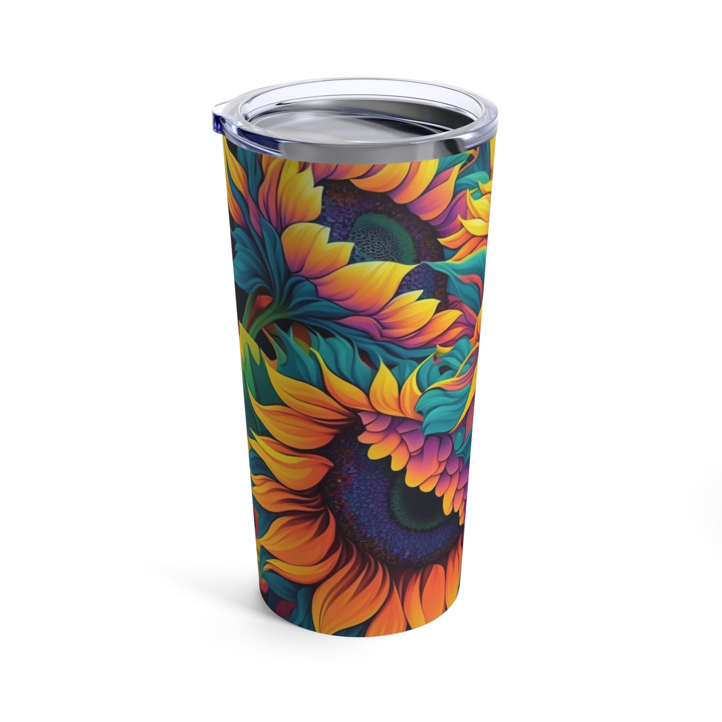 Colorful, Floral, Sunflower Insulated Tumbler 20oz