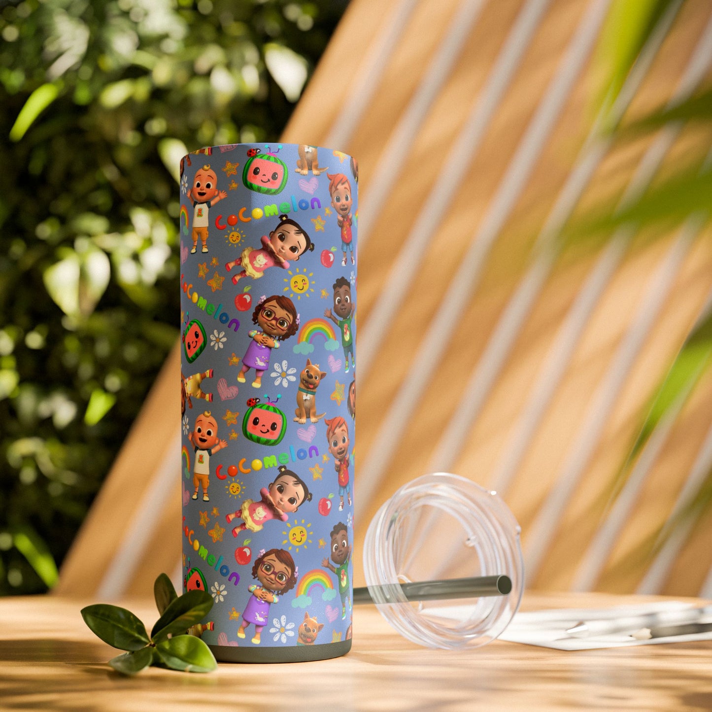 Coco Melon Skinny Tumbler with Straw, 20oz