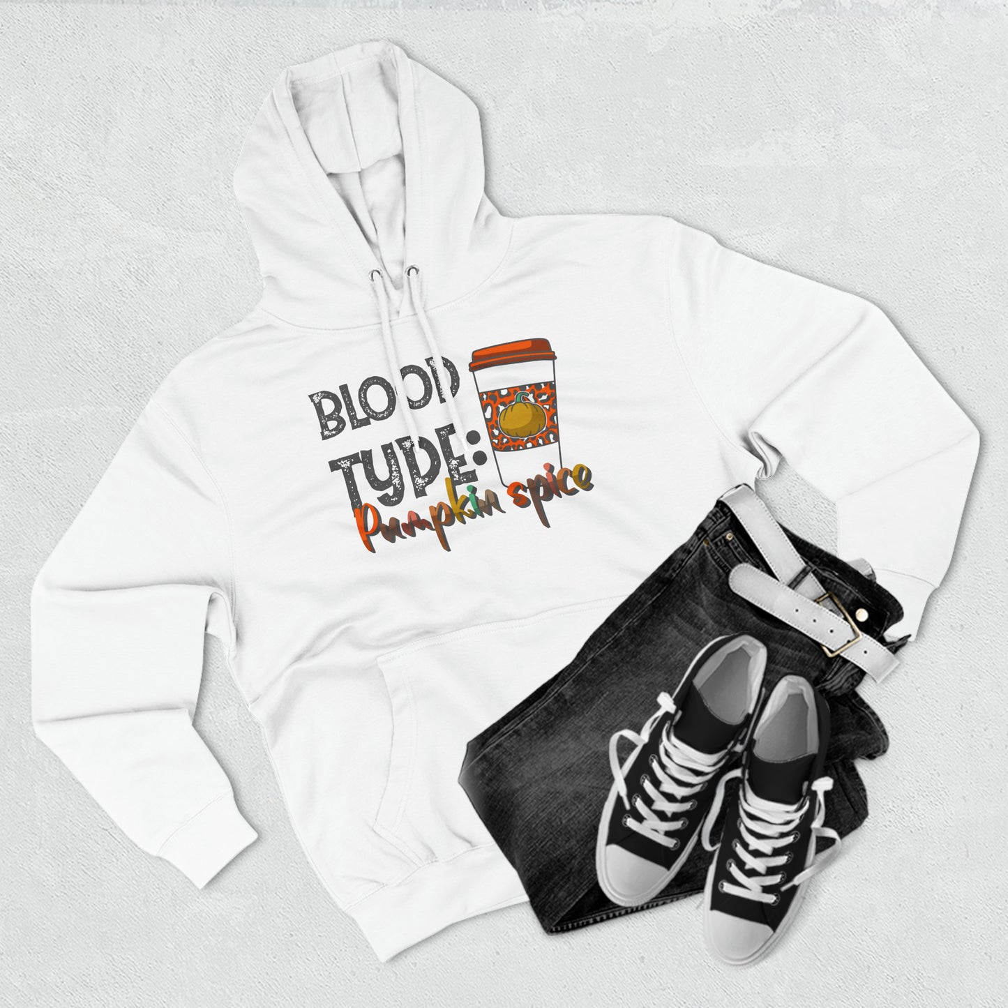 Blood Type Pumpin Spice! Unisex Premium Pullover Hoodie