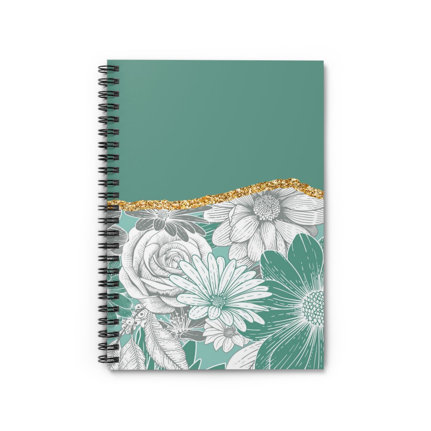 Gorgeous, floral journal or Notebook. minimalist, Notes Spiral Notebook - Ruled Line