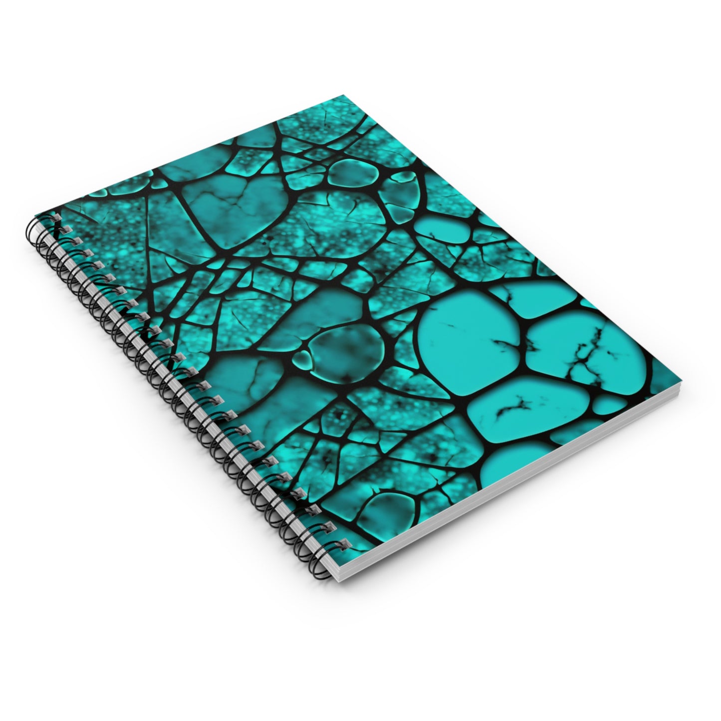 Turquoise Journal or Notebook. Diary Notes Spiral Notebook - Ruled Lined