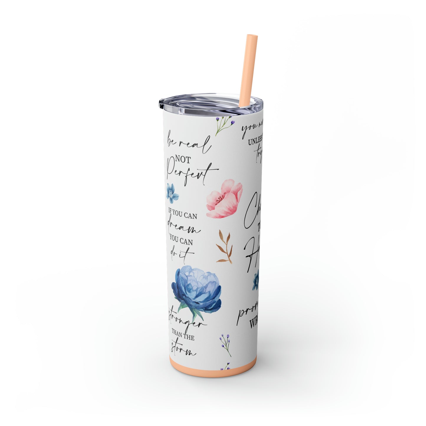 Choose to be happy! Skinny Tumbler, 20oz