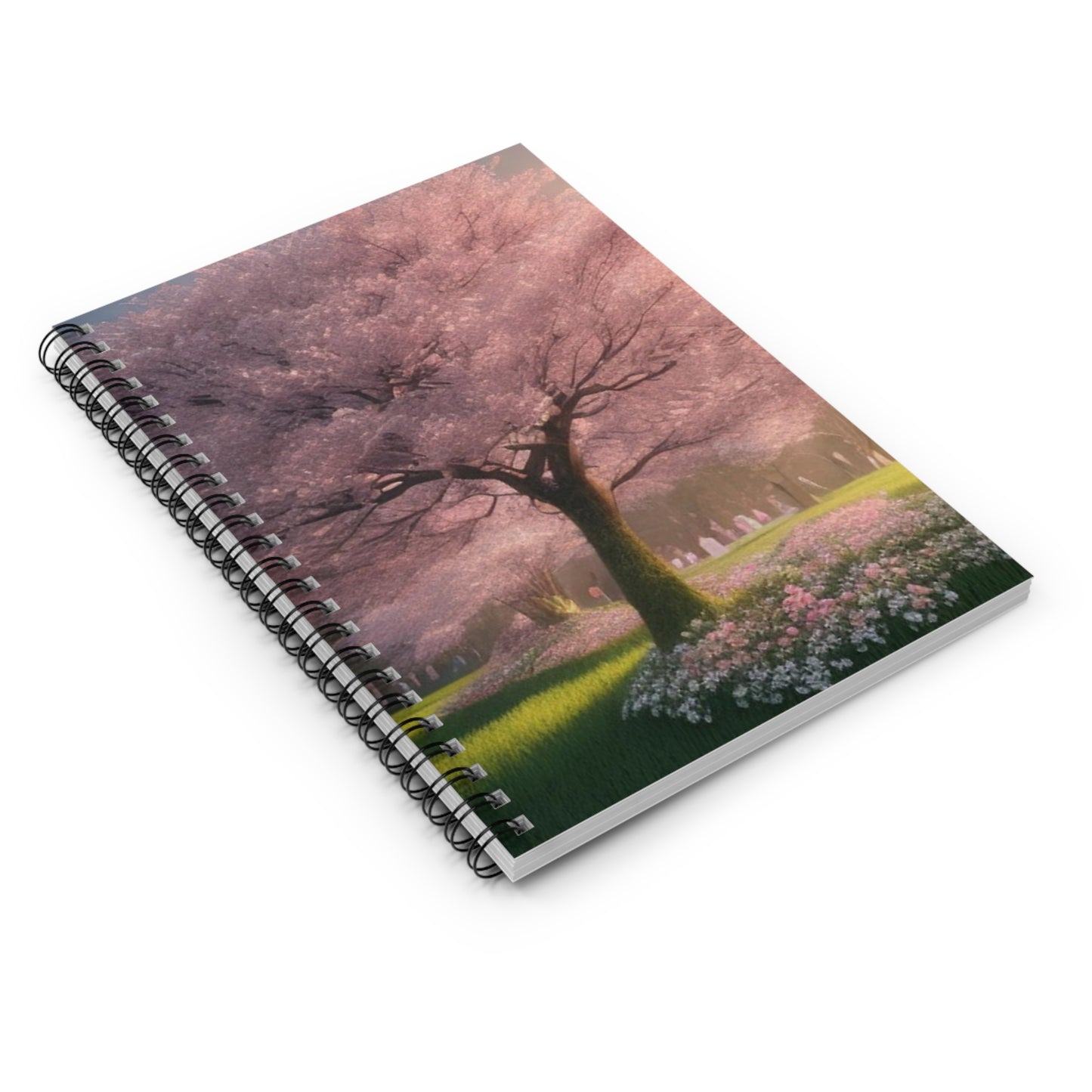 Beautiful Cherry Blossom Tree! Journal or Notebook. Minimalist, Notes Spiral Notebook - Ruled Line