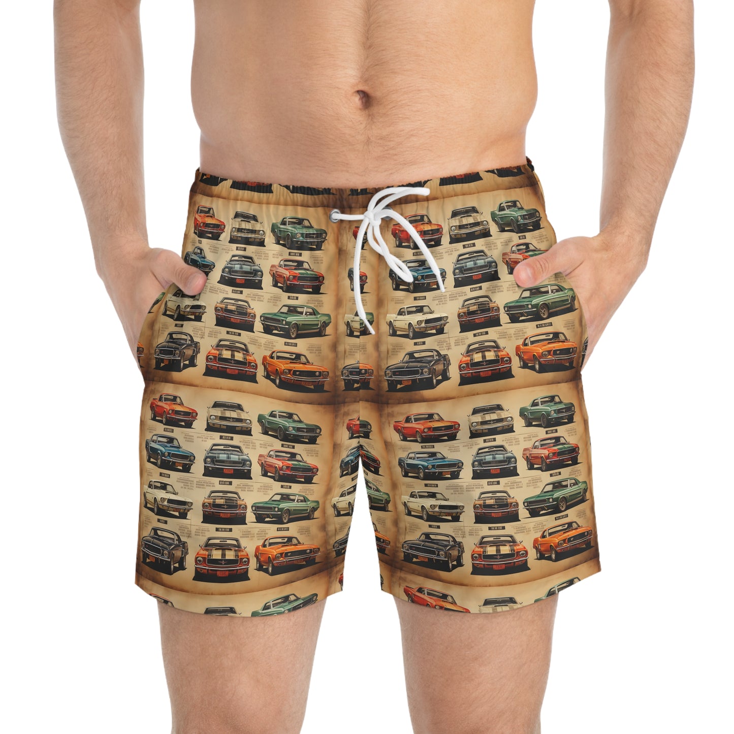 Men’s Classic Mustang Swim Trunks (AOP)