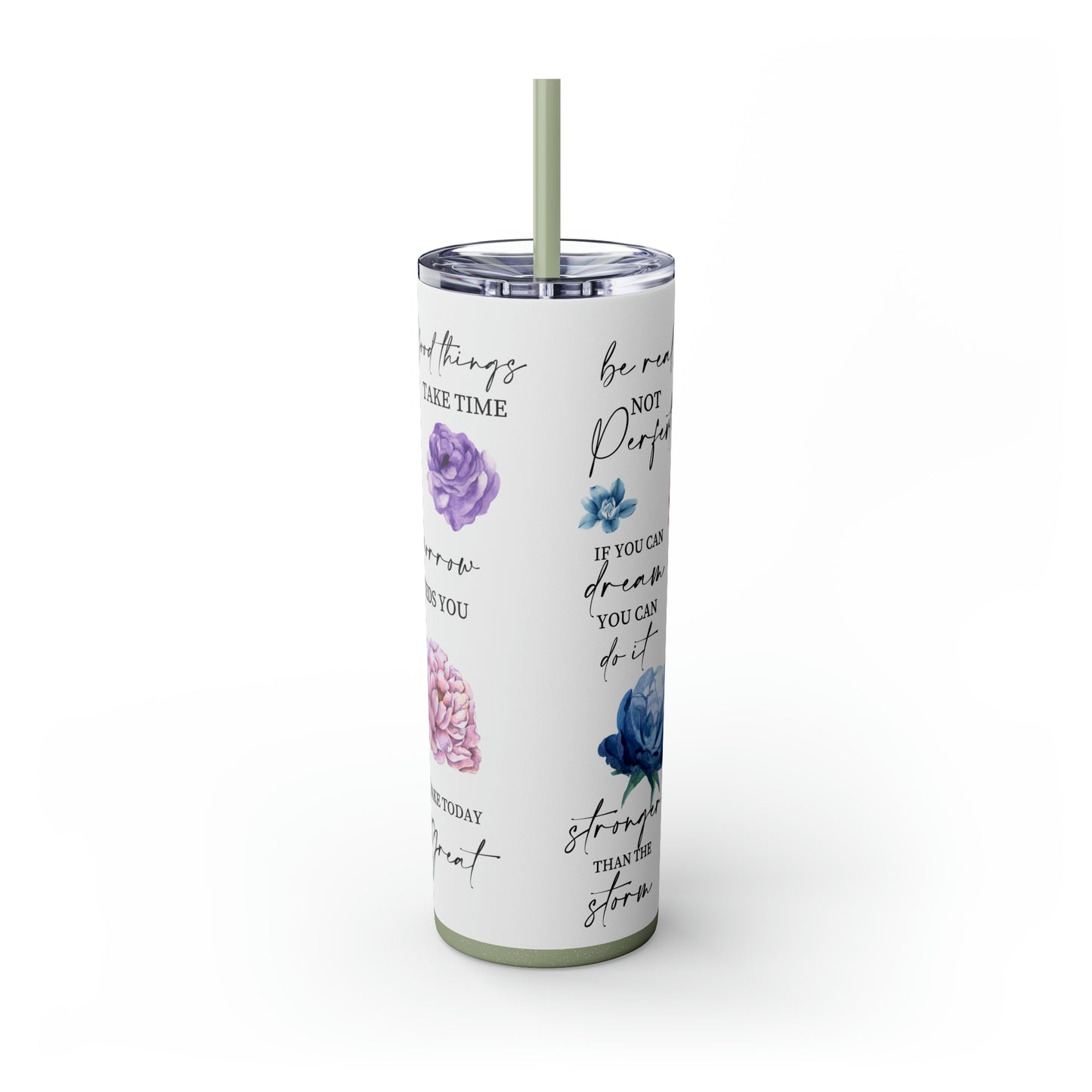 Choose to be happy! Skinny Tumbler, 20oz