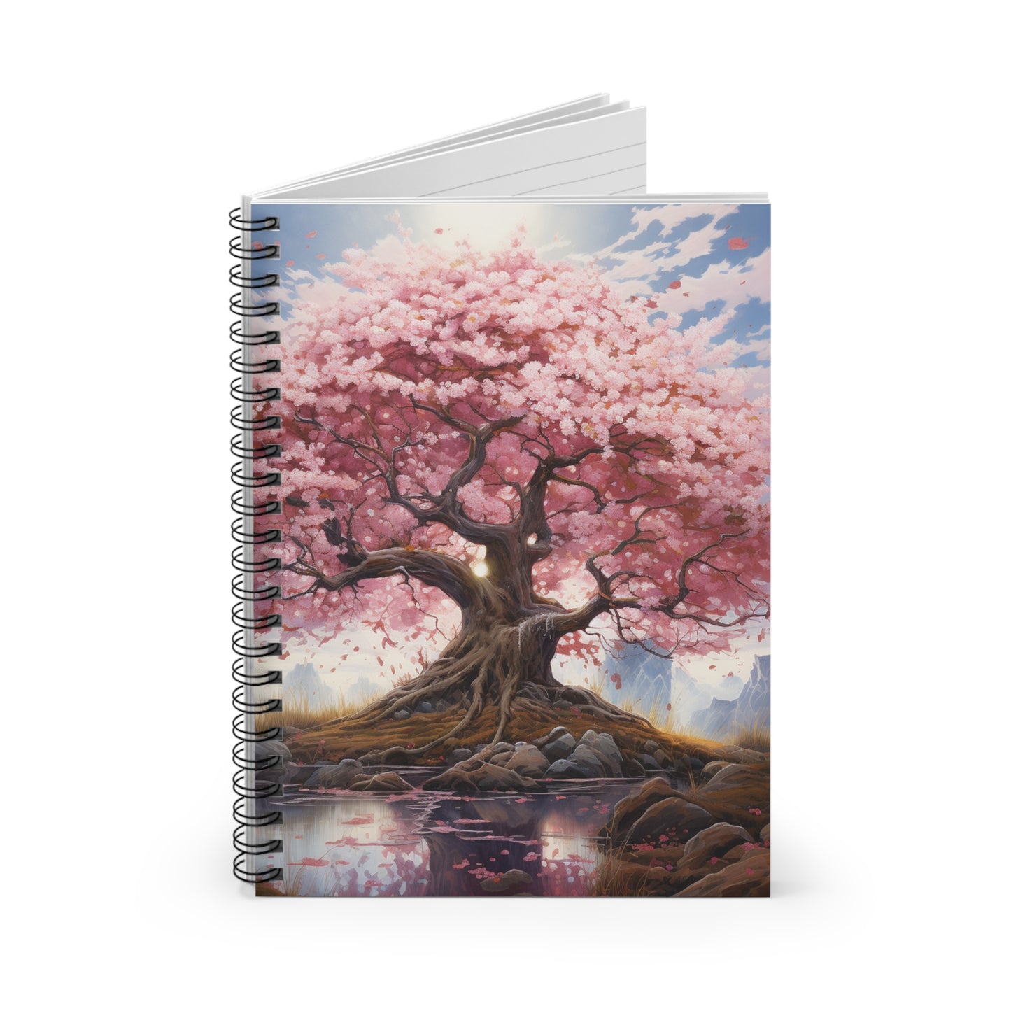 Cherry Blossom B Pink Spiral Notebook