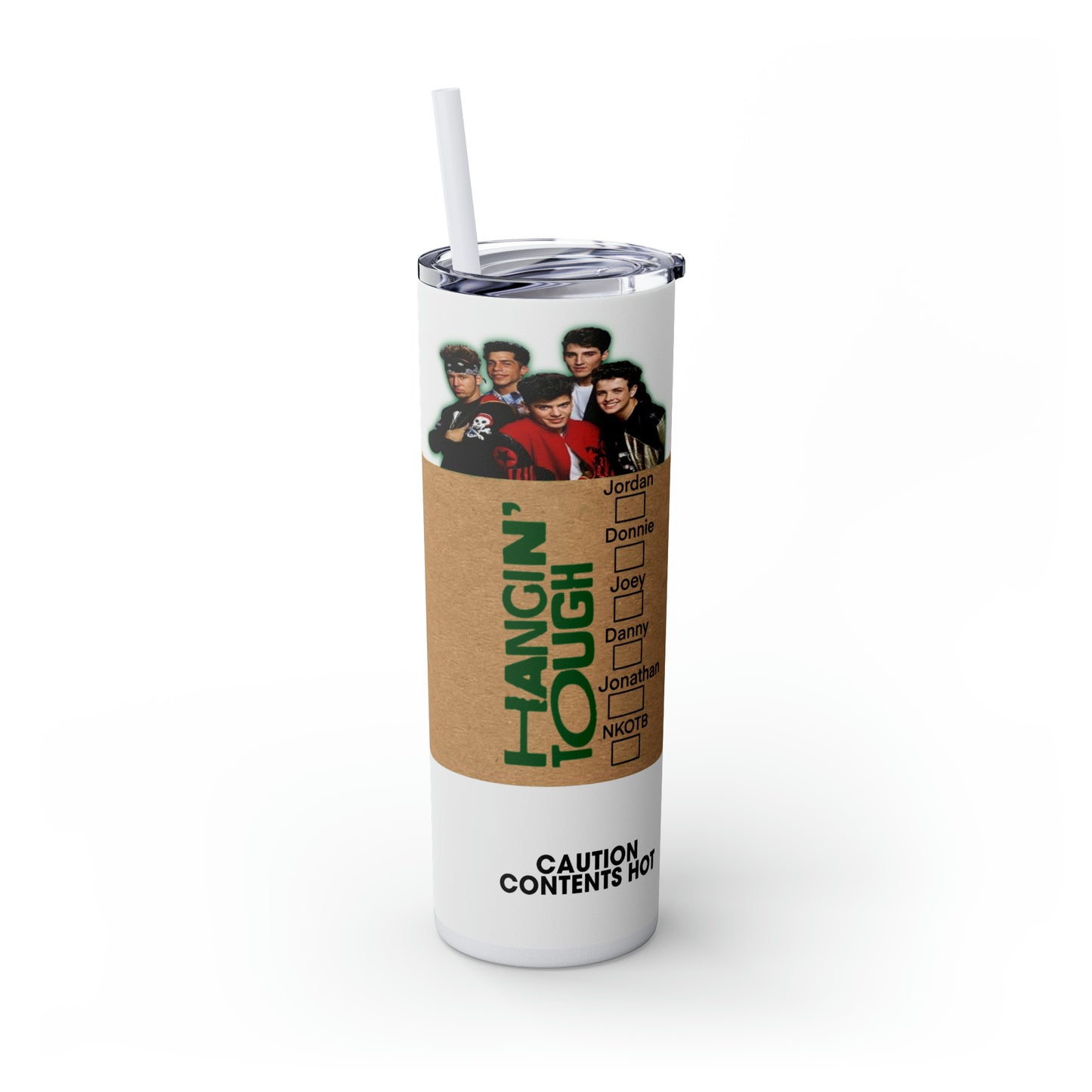 NKOTB New Kids on The Block 90's Skinny Tumbler, 20oz