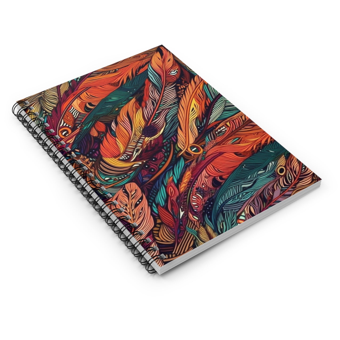 Fancy Feathers. Journal or Notebook. Diary Notes Spiral Notebook - Ruled Lined