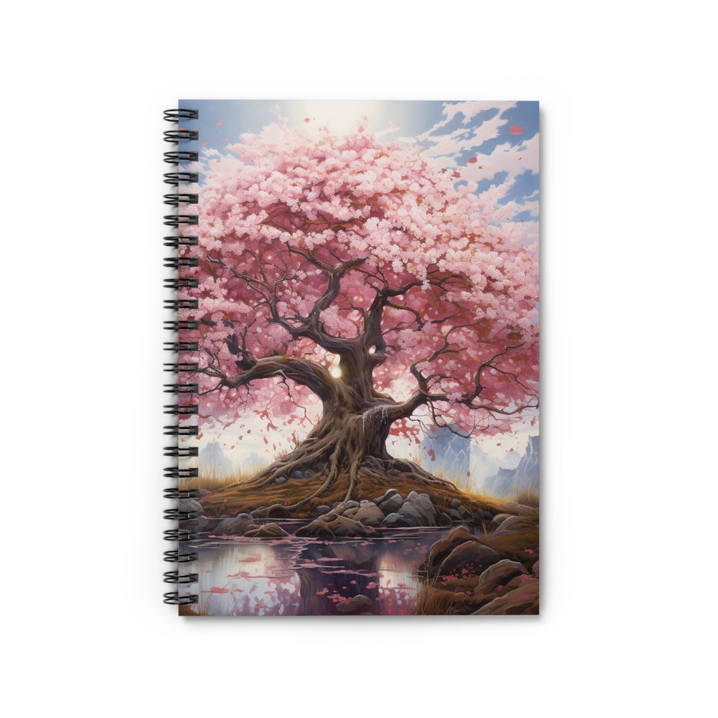 Cherry Blossom B Pink Spiral Notebook