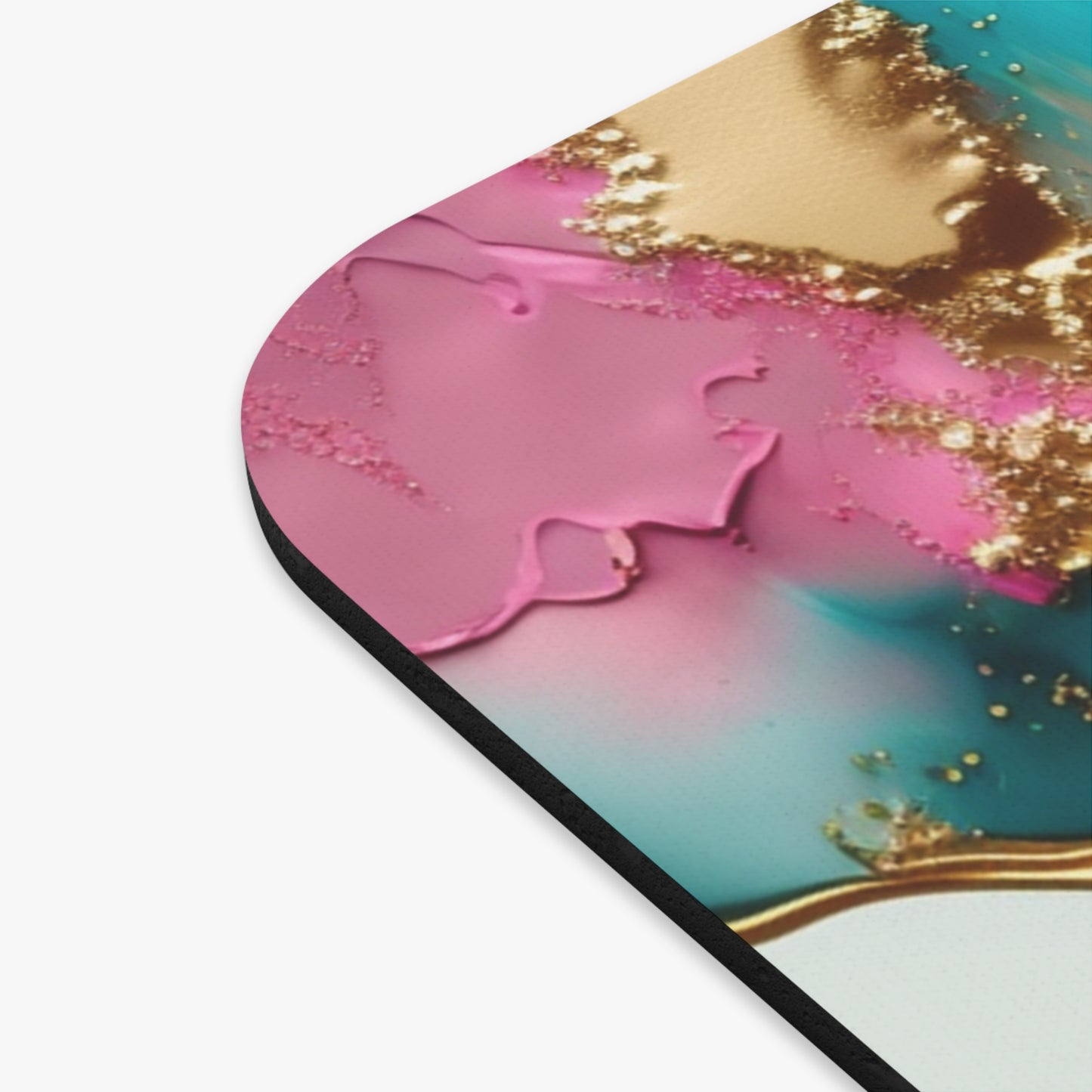 Pink, Gold, & Teal Mouse Pad (Rectangle)