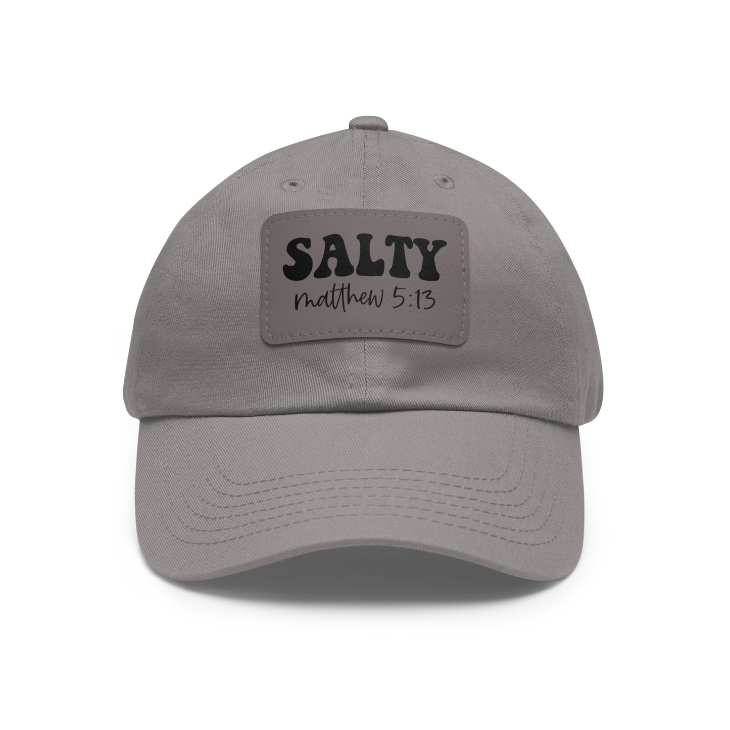 Salty Mathew 5:13 Hat with Leather Patch Christian (Rectangle)