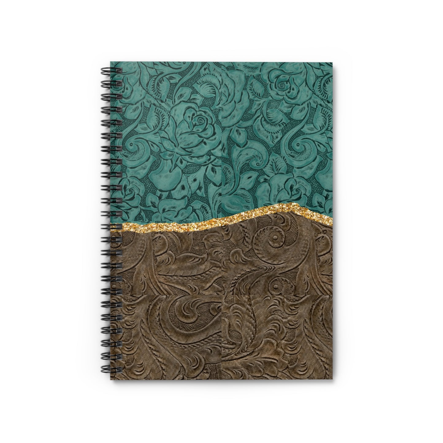 Brown and pink boho designed journal or Notebook. Boho, minimalist, Notes Spiral Notebook - Ruled Line