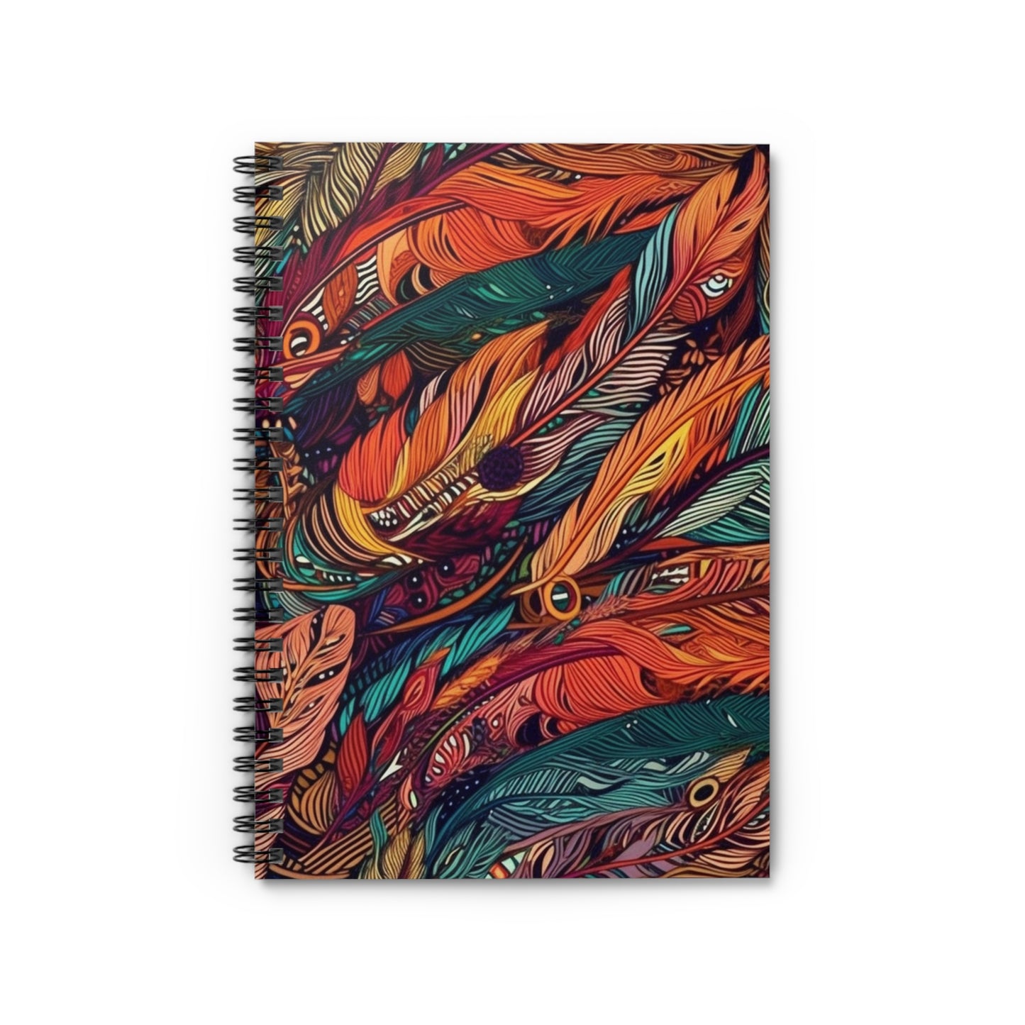 Fancy Feathers. Journal or Notebook. Diary Notes Spiral Notebook - Ruled Lined