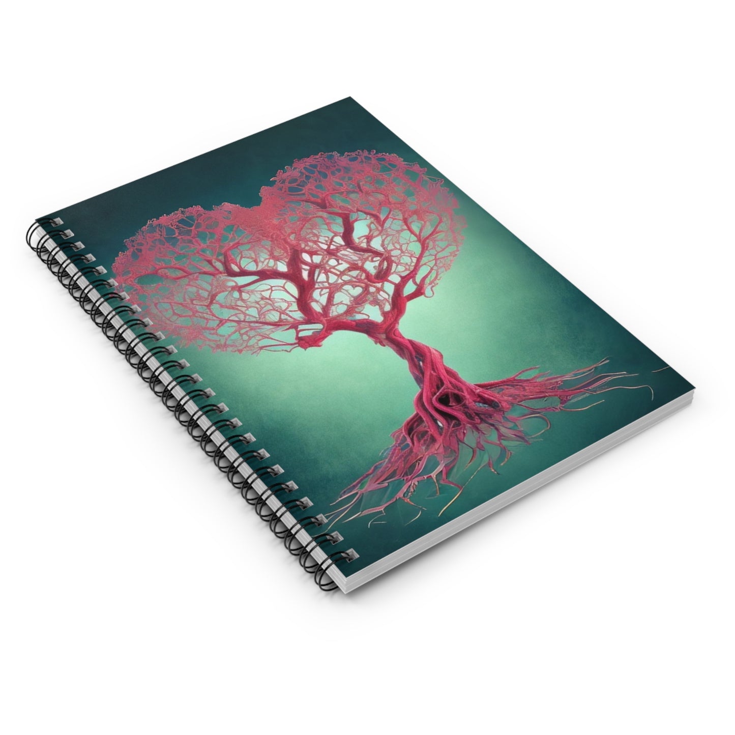 Tree of Hearts A Pink Spiral Notebook