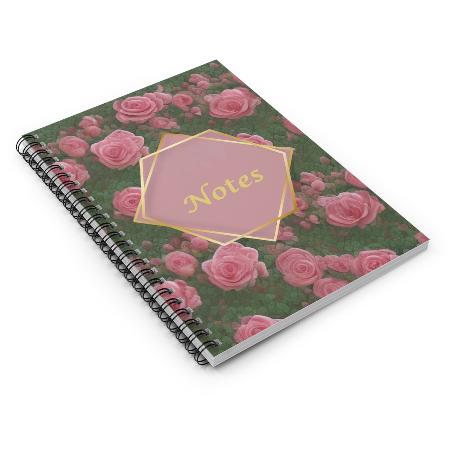 Beautiful Pink Rose Garden Notes Spiral Notebook - Ruled Line