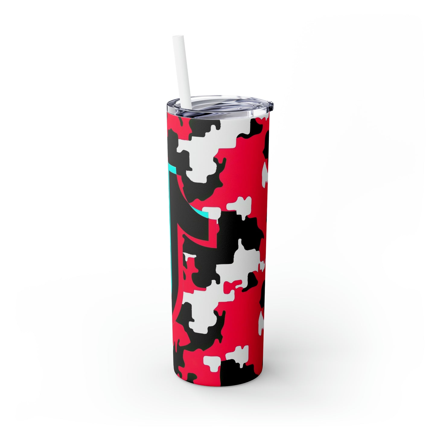 Tik Tok Pink White & Black Skinny Tumbler, 20oz