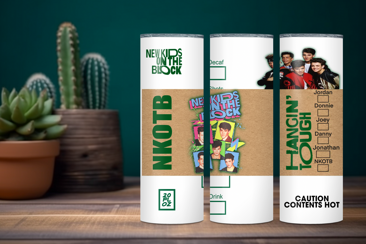 NKOTB New Kids on The Block 90's Skinny Tumbler, 20oz