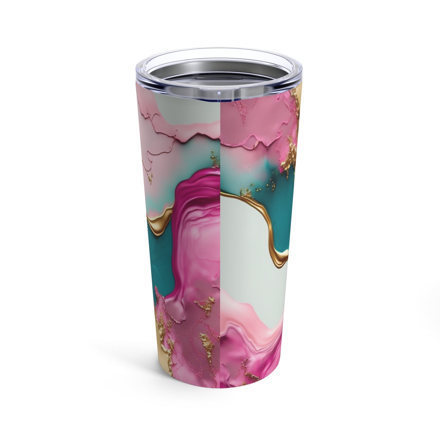 Pink, Gold & Teal Insulated Tumbler 20oz