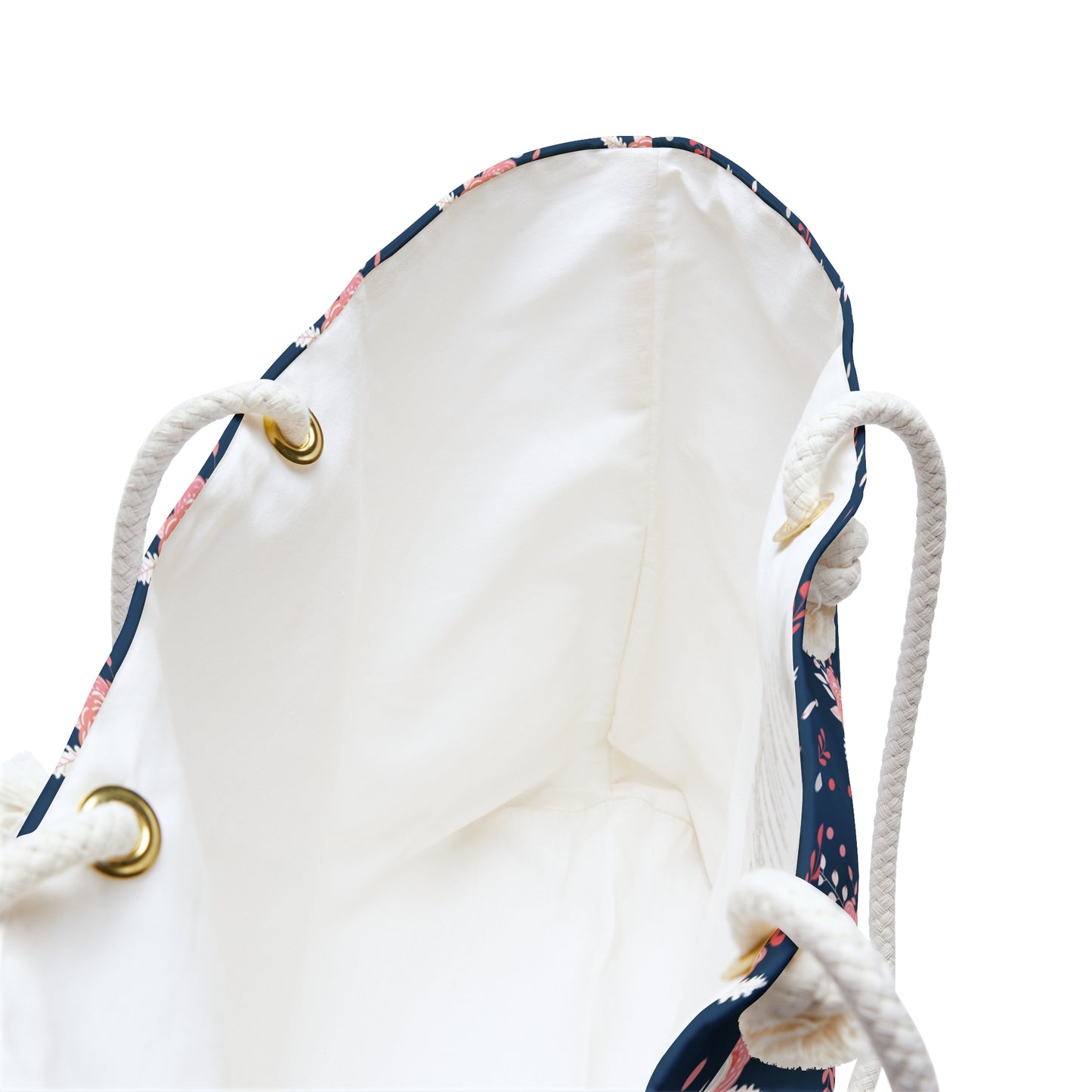 Coral & Navy Floral Weekender Bag