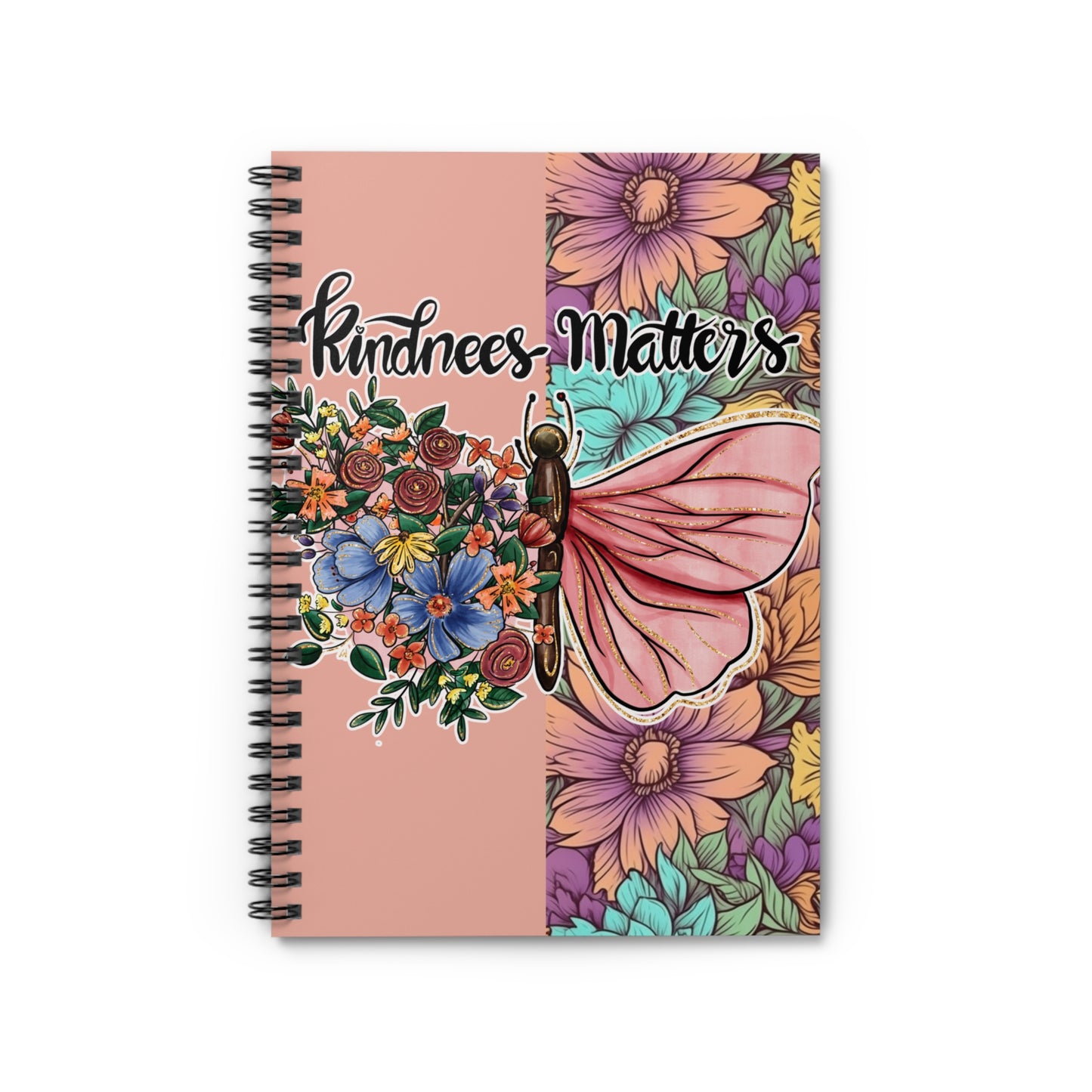 Kindness matters Butterfly Christian journal or Notebook. Notes Spiral Notebook - Ruled Line