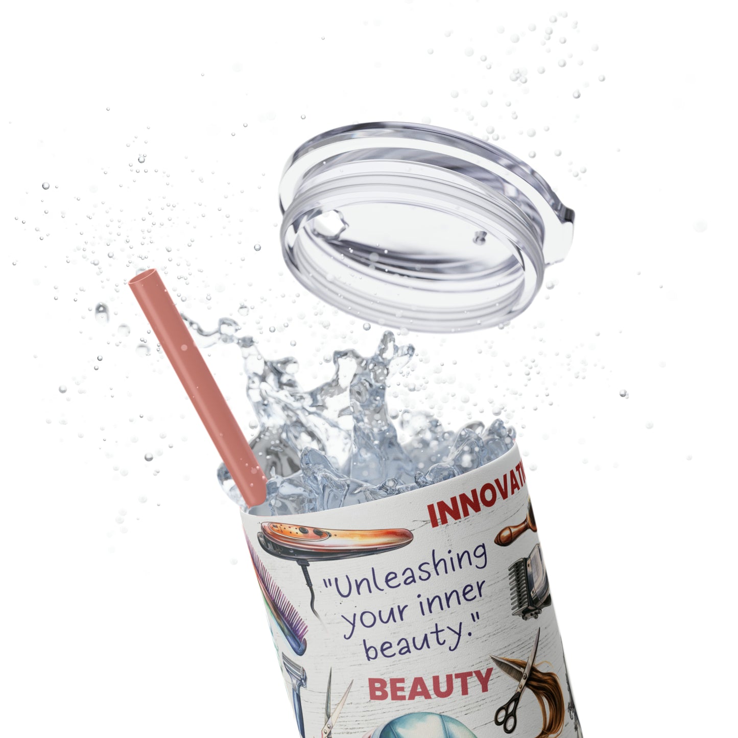 Hairdresser Life EcoChic 20oz Skinny Stainless Steel Tumbler with Straw