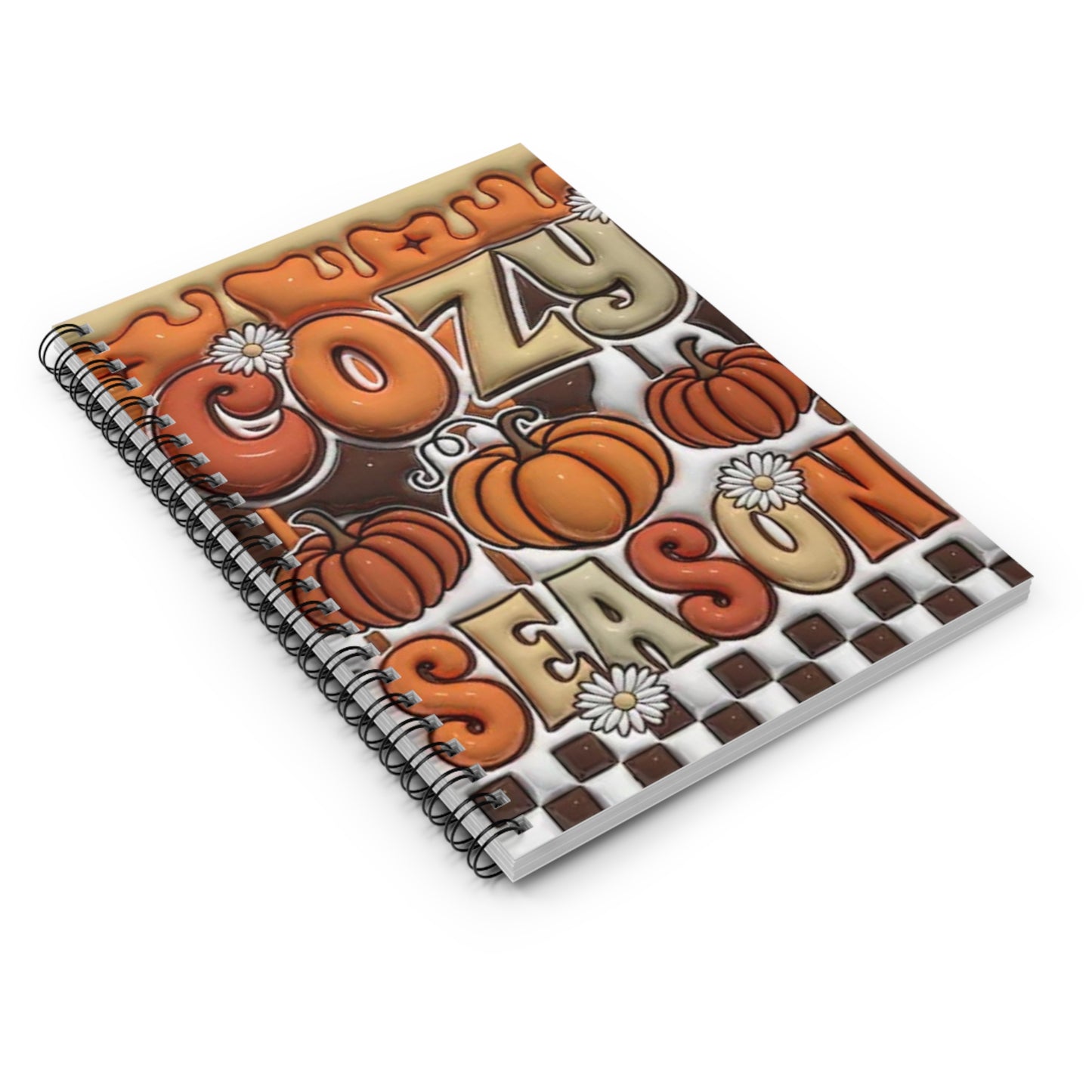 Cozy Season, Fall! Journal or Notebook. Minimalist, Notes Spiral Notebook - Ruled Line