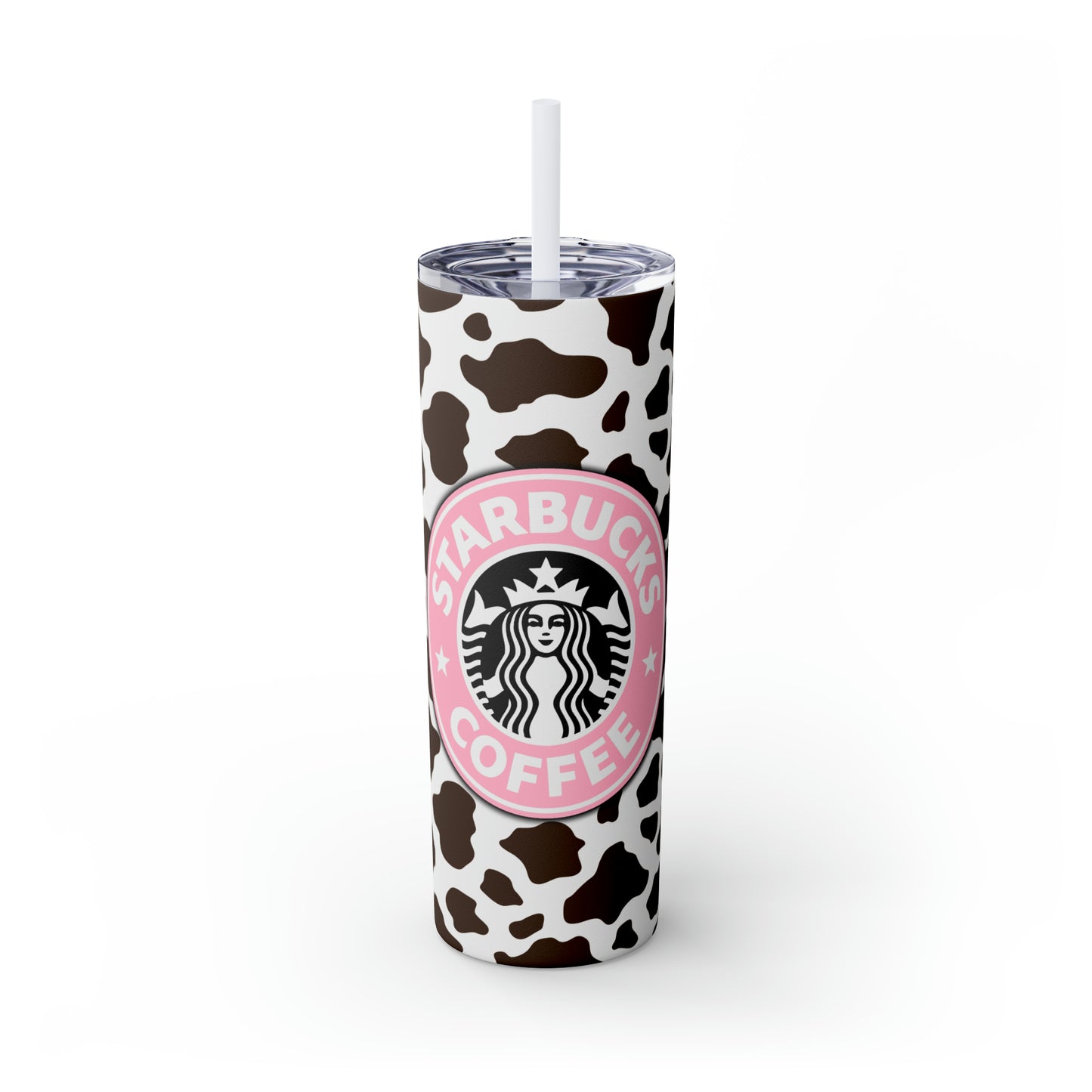 Starbucks Coffee Pink & Brown Skinny Tumbler, 20oz