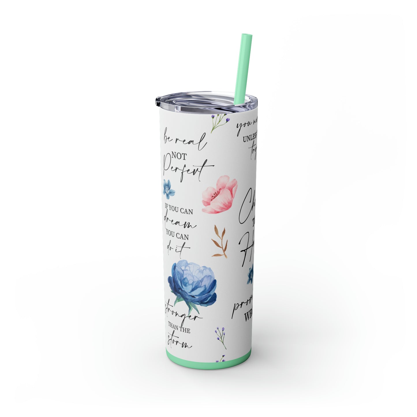 Choose to be happy! Skinny Tumbler, 20oz