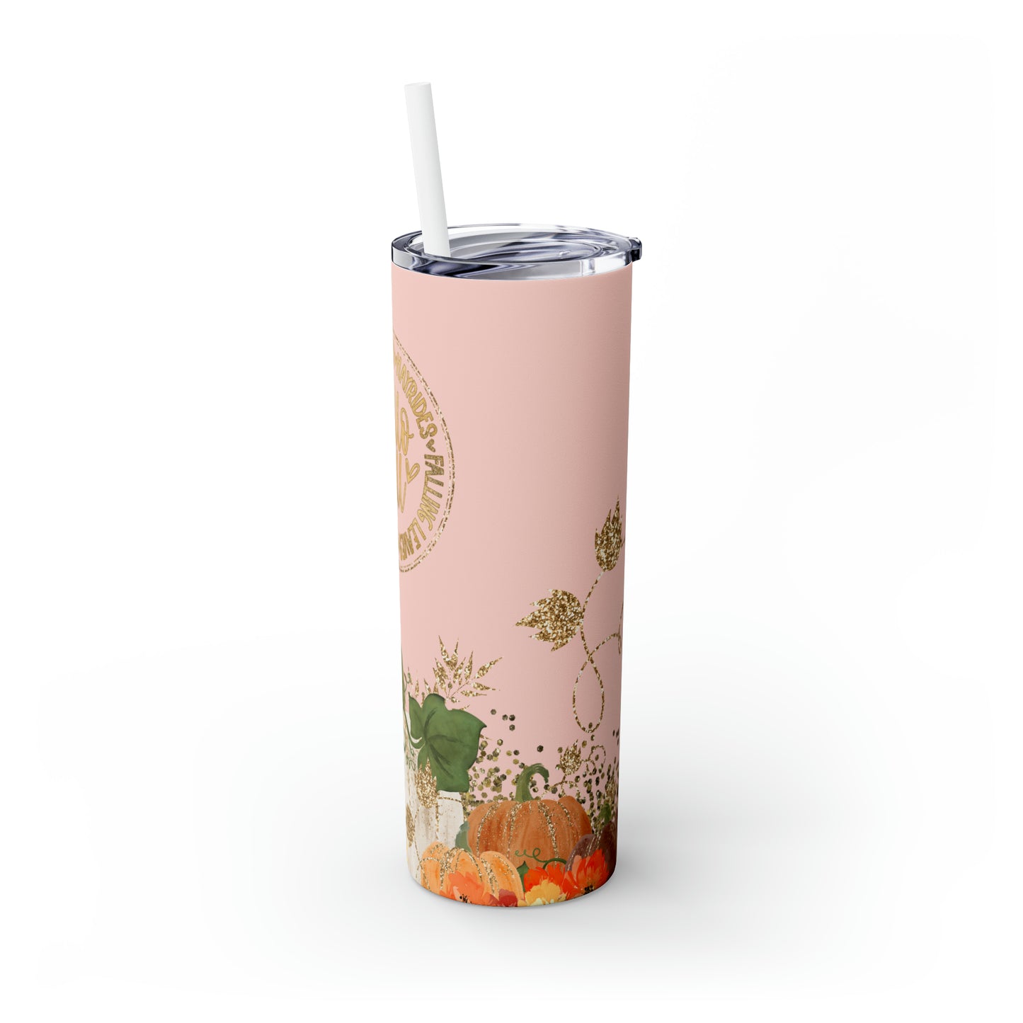 Hello Fall Skinny Tumbler with Straw, 20oz