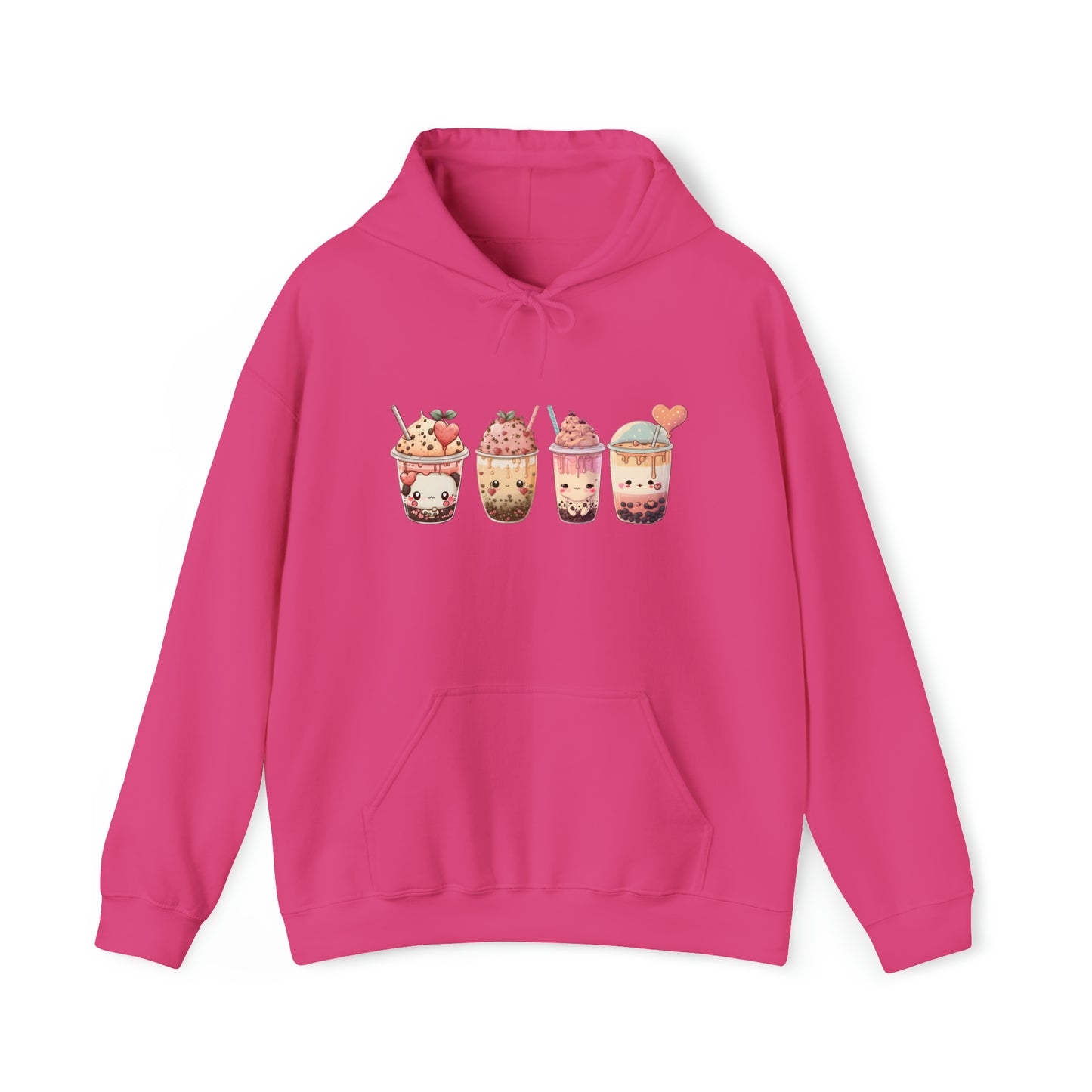 Kawaii Lovers' BubbleTea Unisex Hoodie - Comfortable & Fashionable Sweatshirt in Multiple Colors