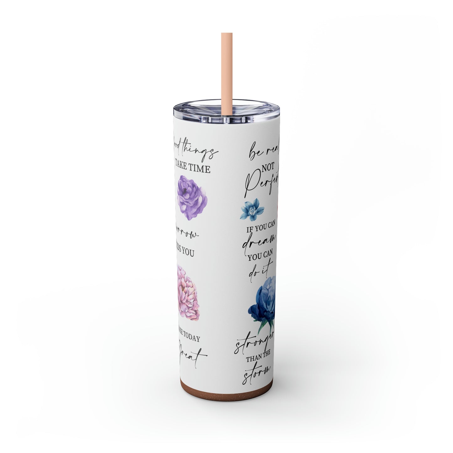 Choose to be happy! Skinny Tumbler, 20oz