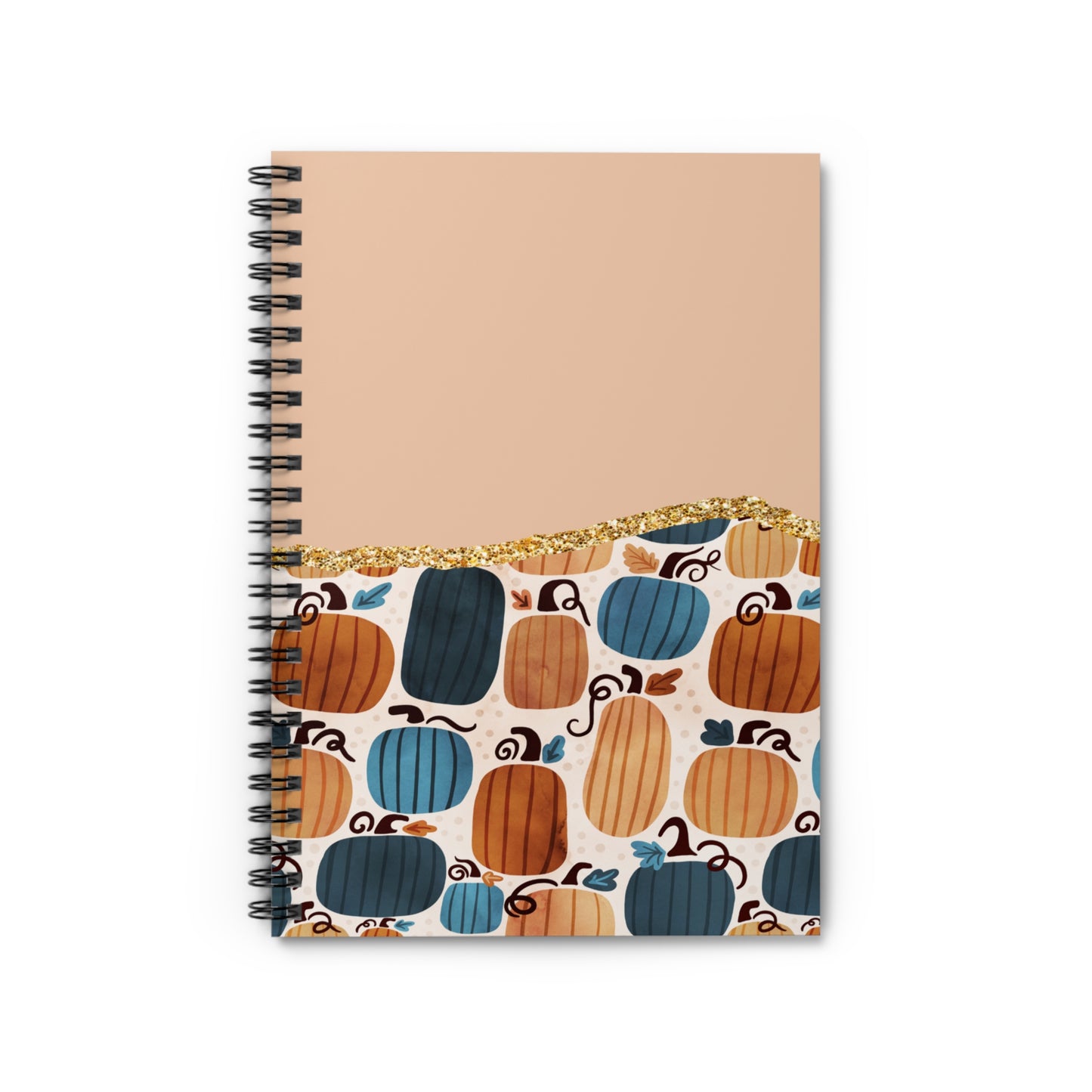 Colorful Fall Pumpkins Journal or Notebook. Diary Notes Spiral Notebook - Ruled Lined