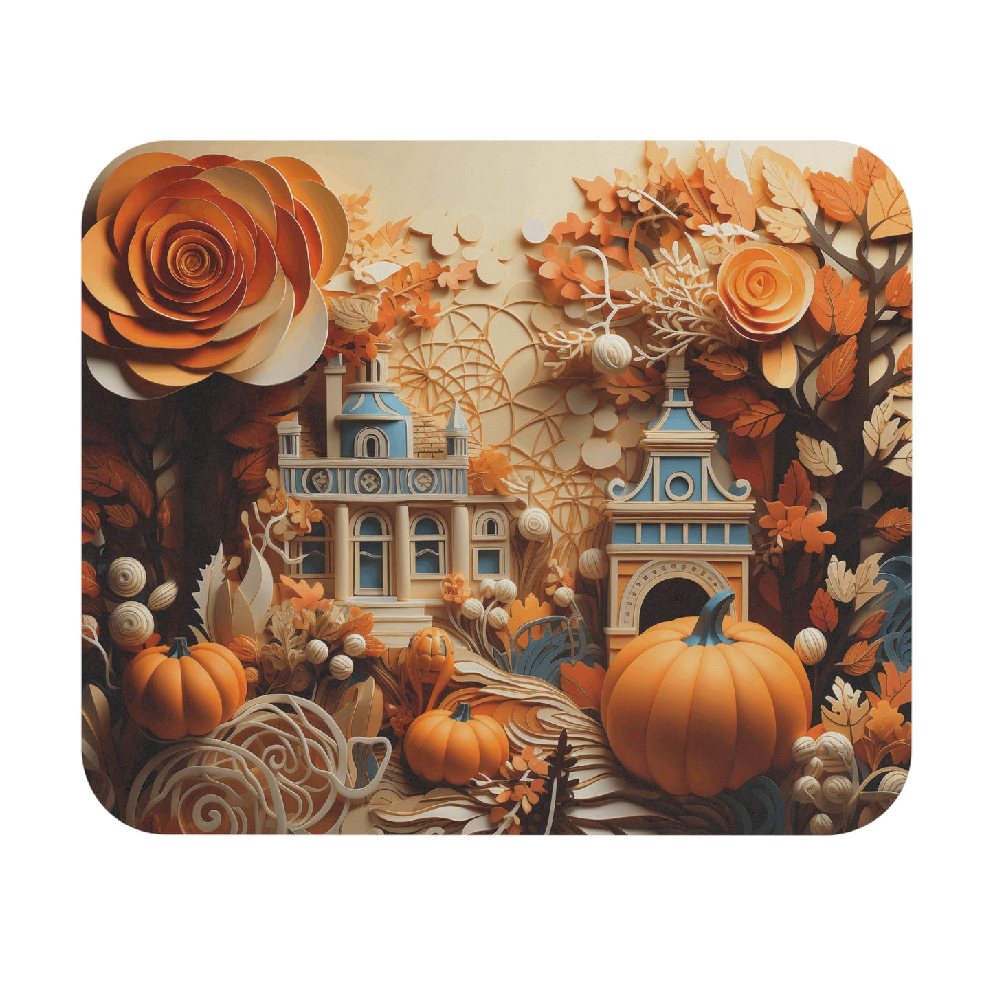 Spiced Pumpkin Holiday Fall Thanksgiving Mouse Pad (Rectangle)