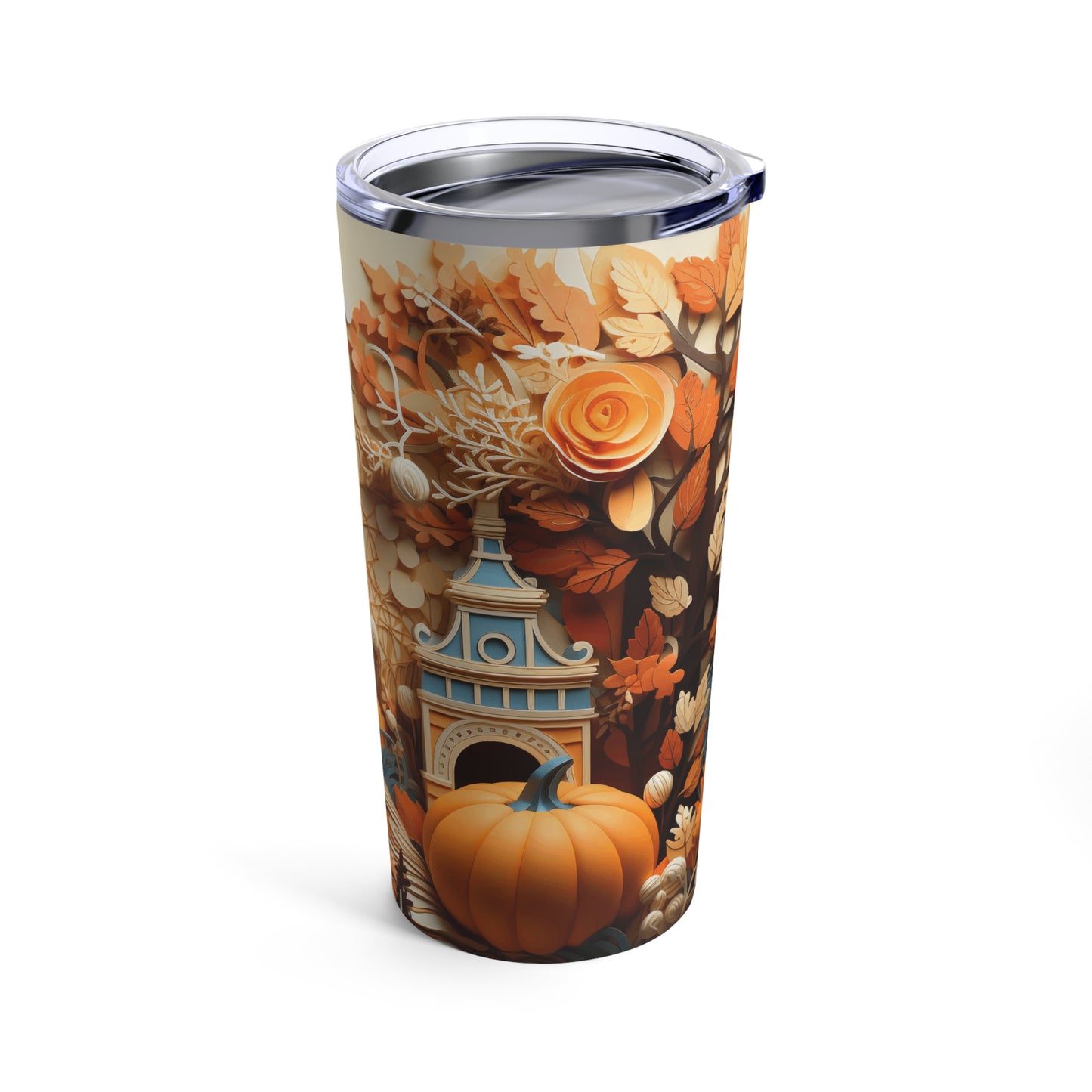 Fall pumpkin montage, Tumbler 20oz