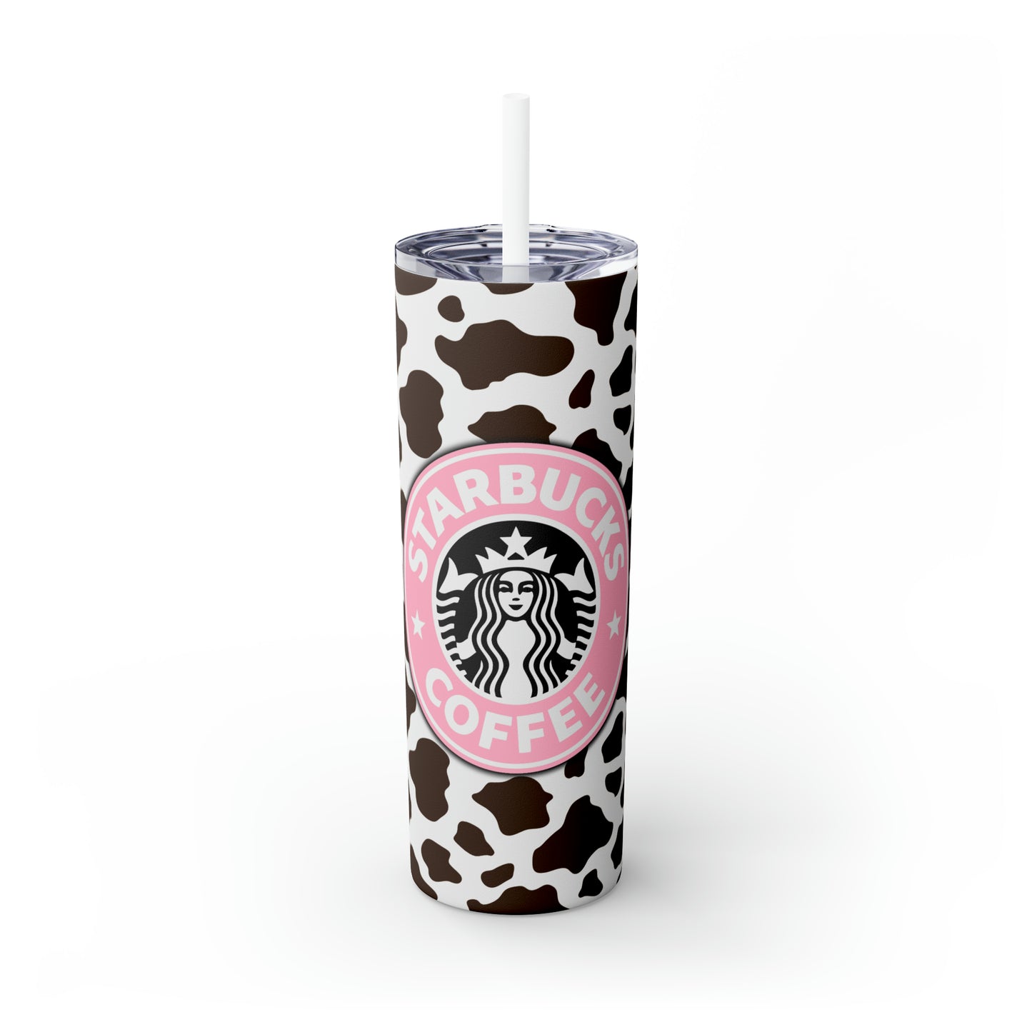 Starbucks Coffee Pink & Brown Skinny Tumbler, 20oz