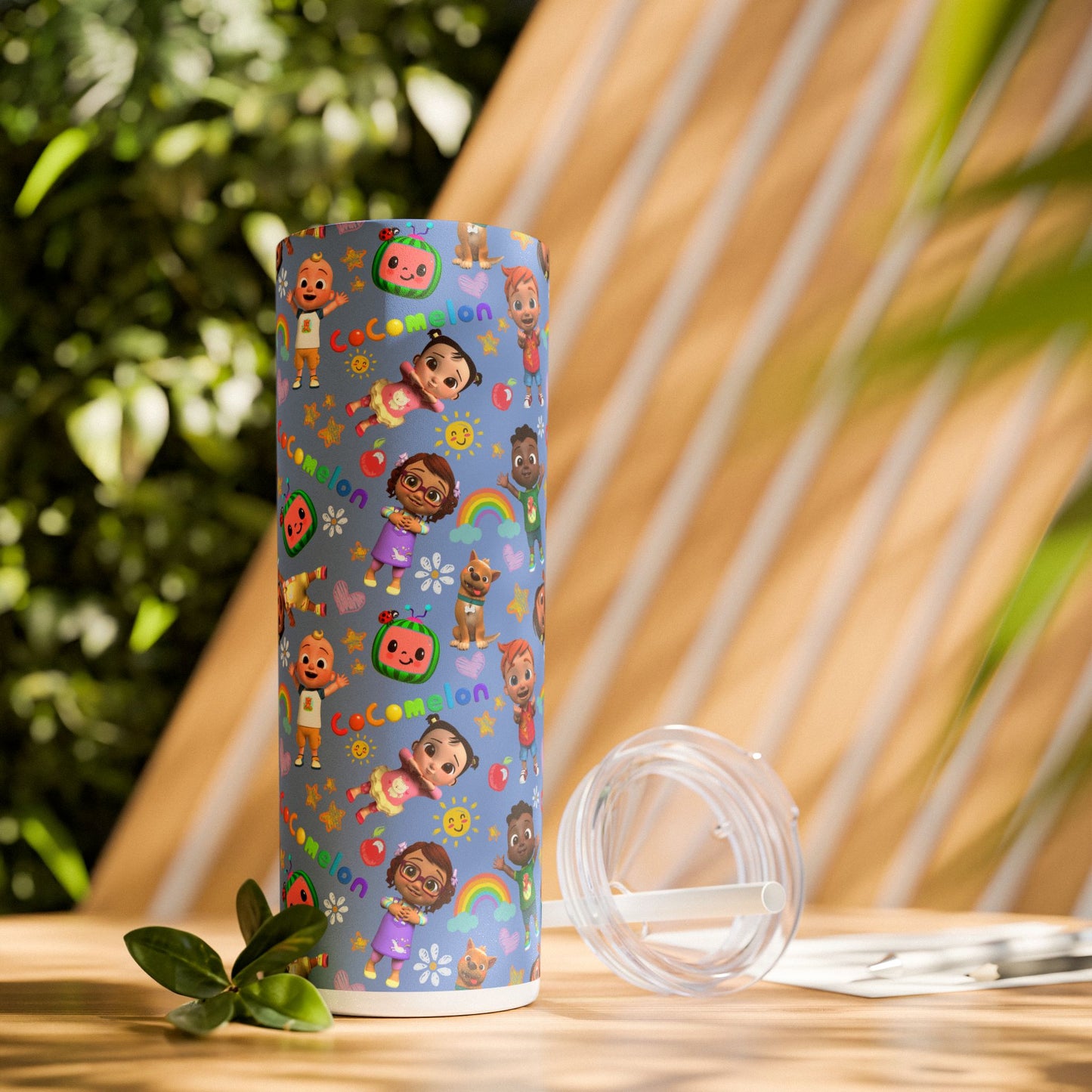 Coco Melon Skinny Tumbler with Straw, 20oz