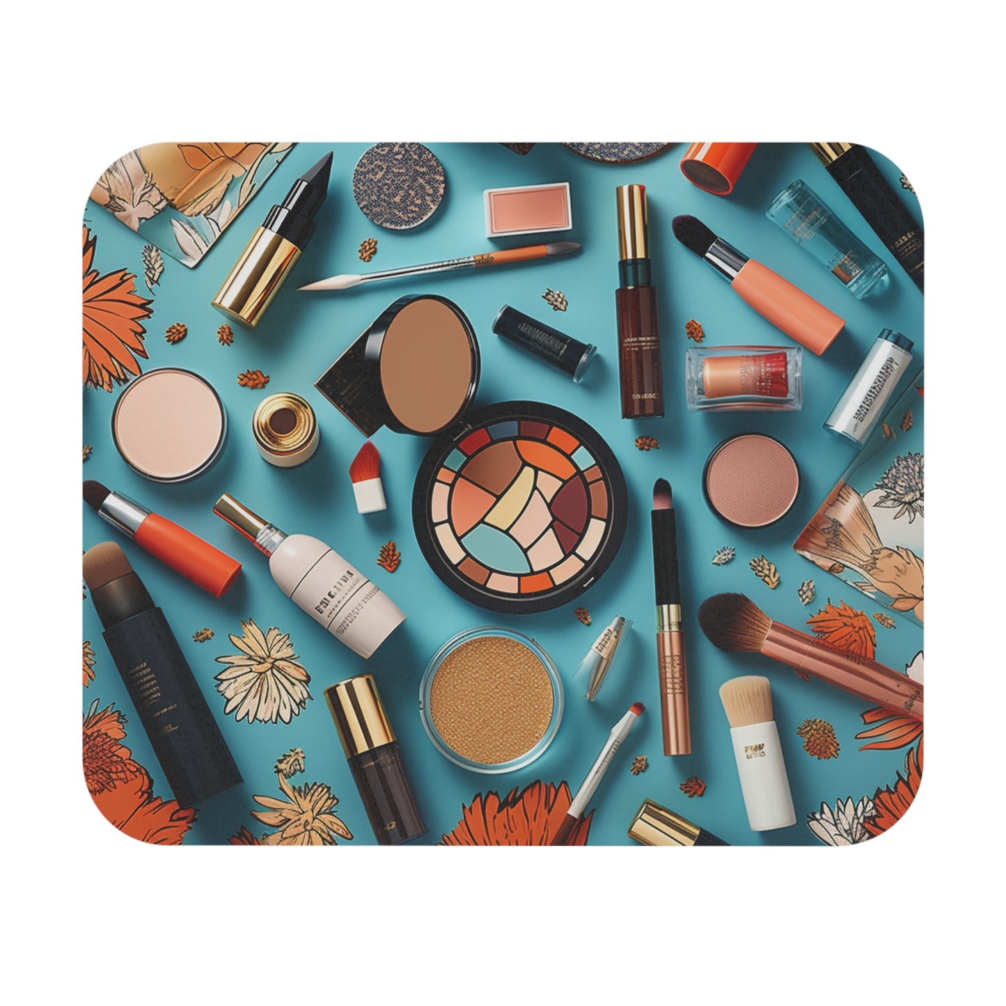 Blue Tropical Makeup Lovers dream Mouse Pad (Rectangle)